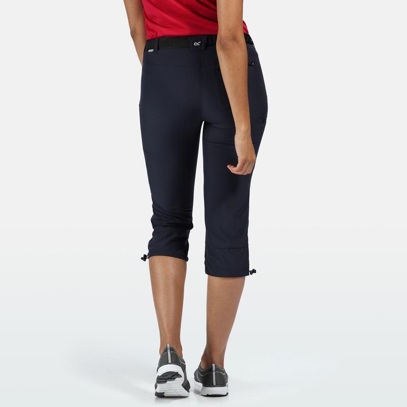 Xert Stretch wandelcapri voor dames - Marineblauw