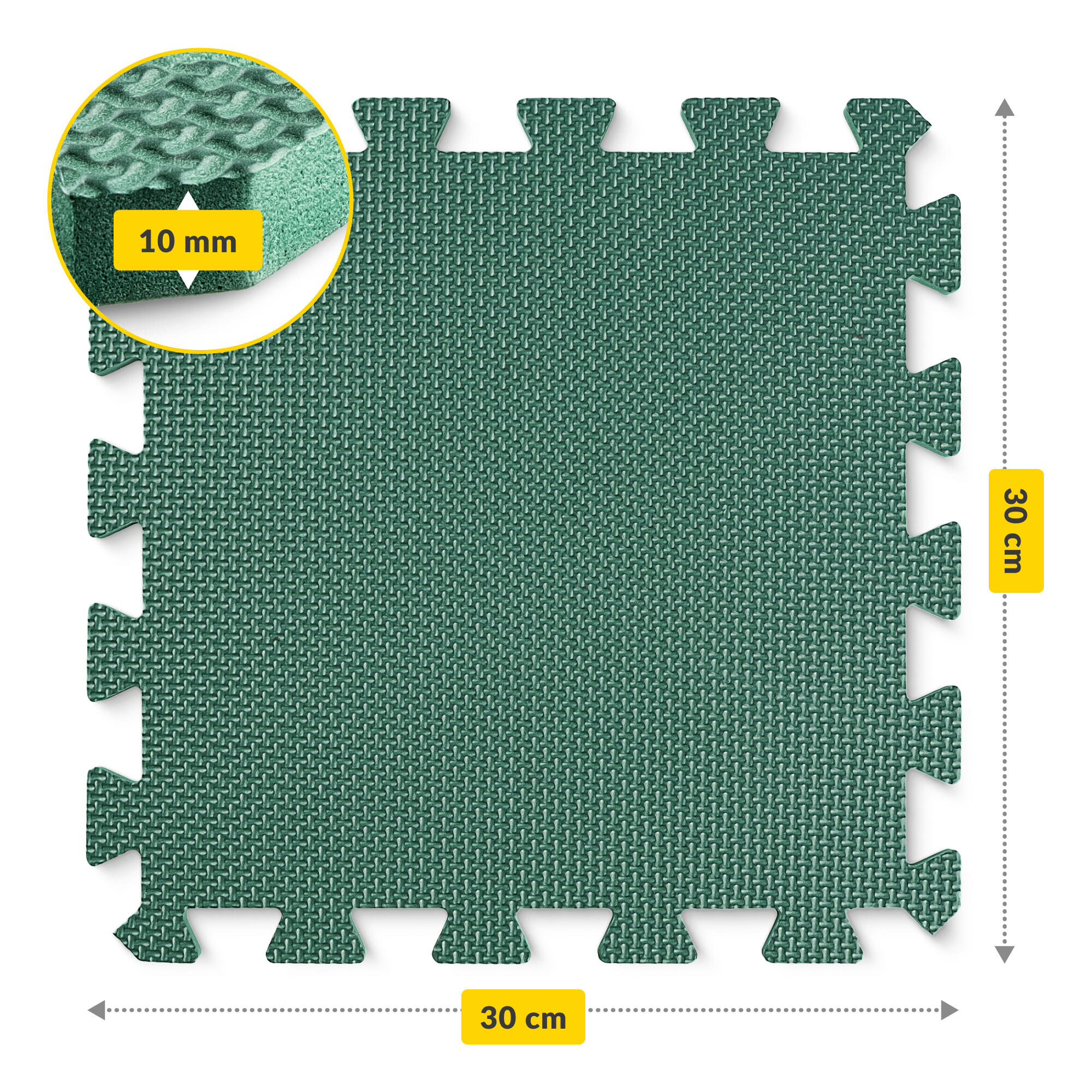 Puzzelmat fitness antislip EVA-schuim vloerbescherming 30x30x1cm 24st 4FIZJO 3/7