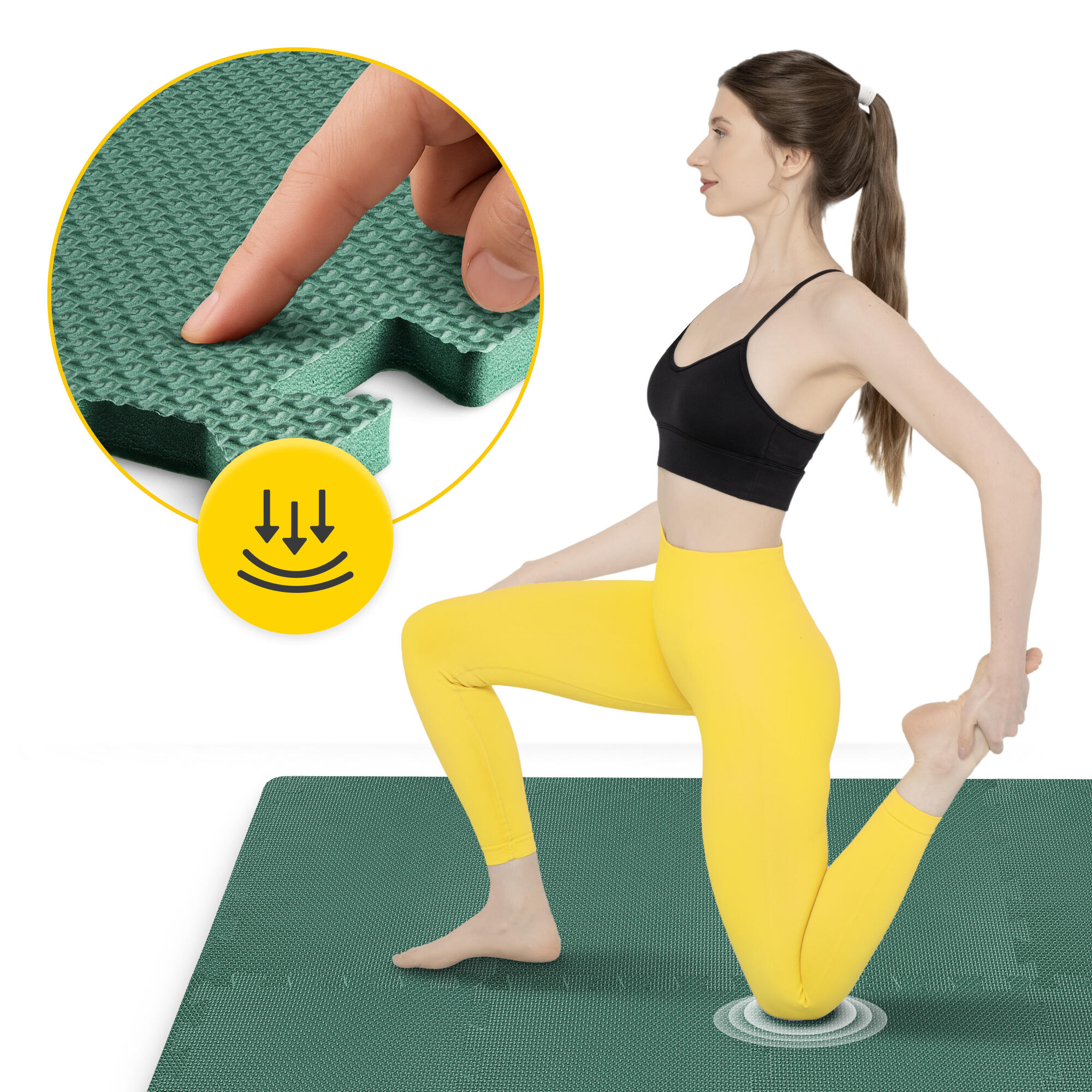 Puzzelmat fitness antislip EVA-schuim vloerbescherming 30x30x1cm 24st 4FIZJO 2/7