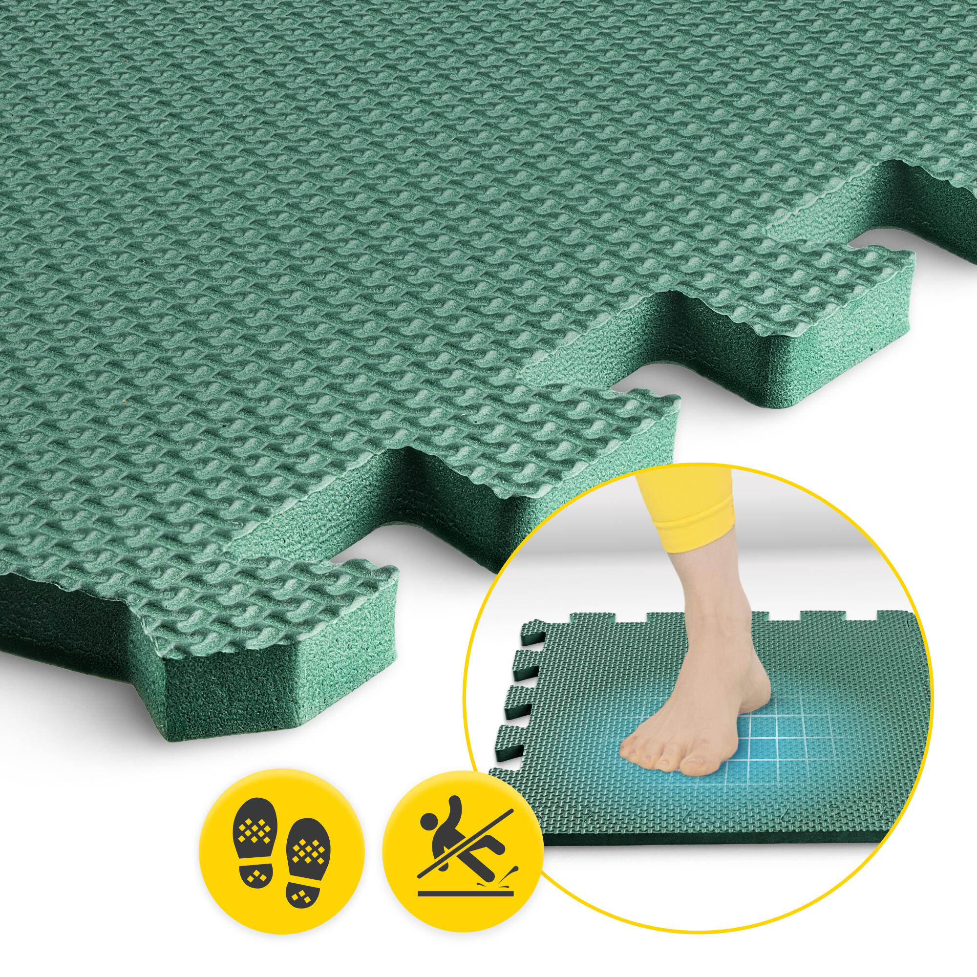 Puzzelmat fitness antislip EVA-schuim vloerbescherming 30x30x1cm 24st 4FIZJO 4/7
