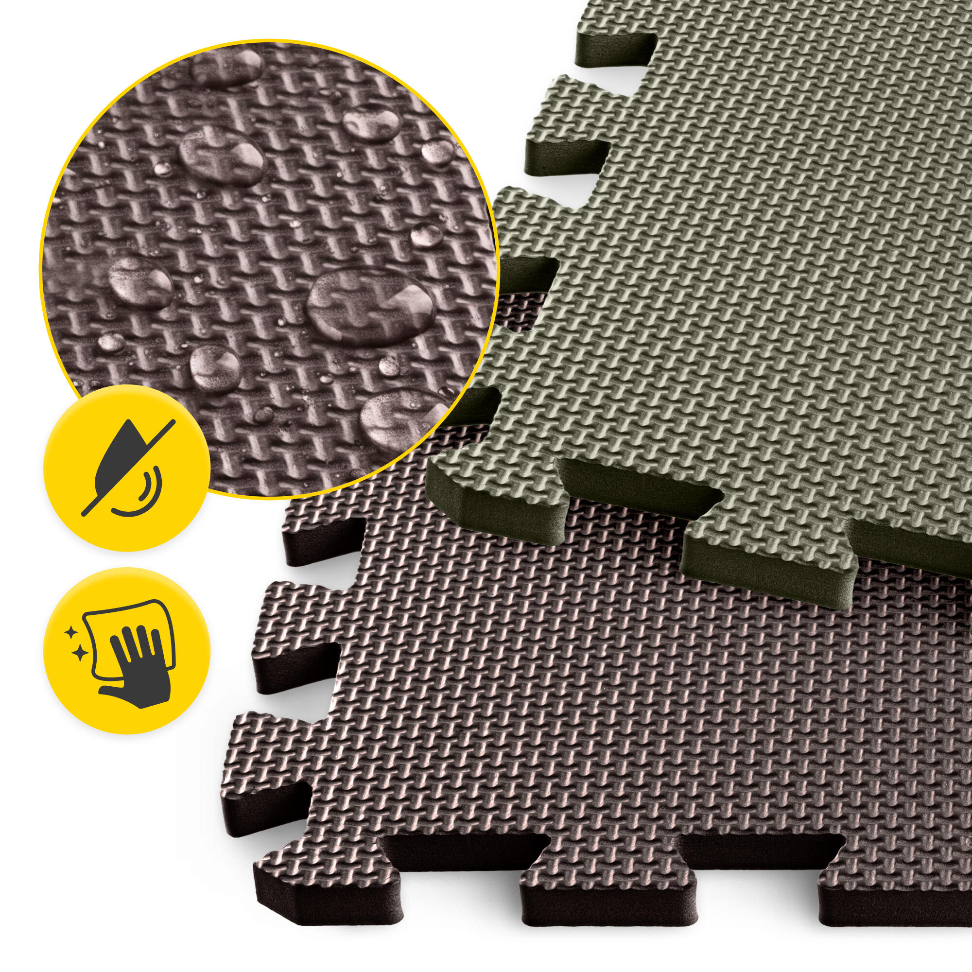 Puzzelmat fitness antislip EVA-schuim vloerbescherming 30x30x1cm 24st 4FIZJO 6/7
