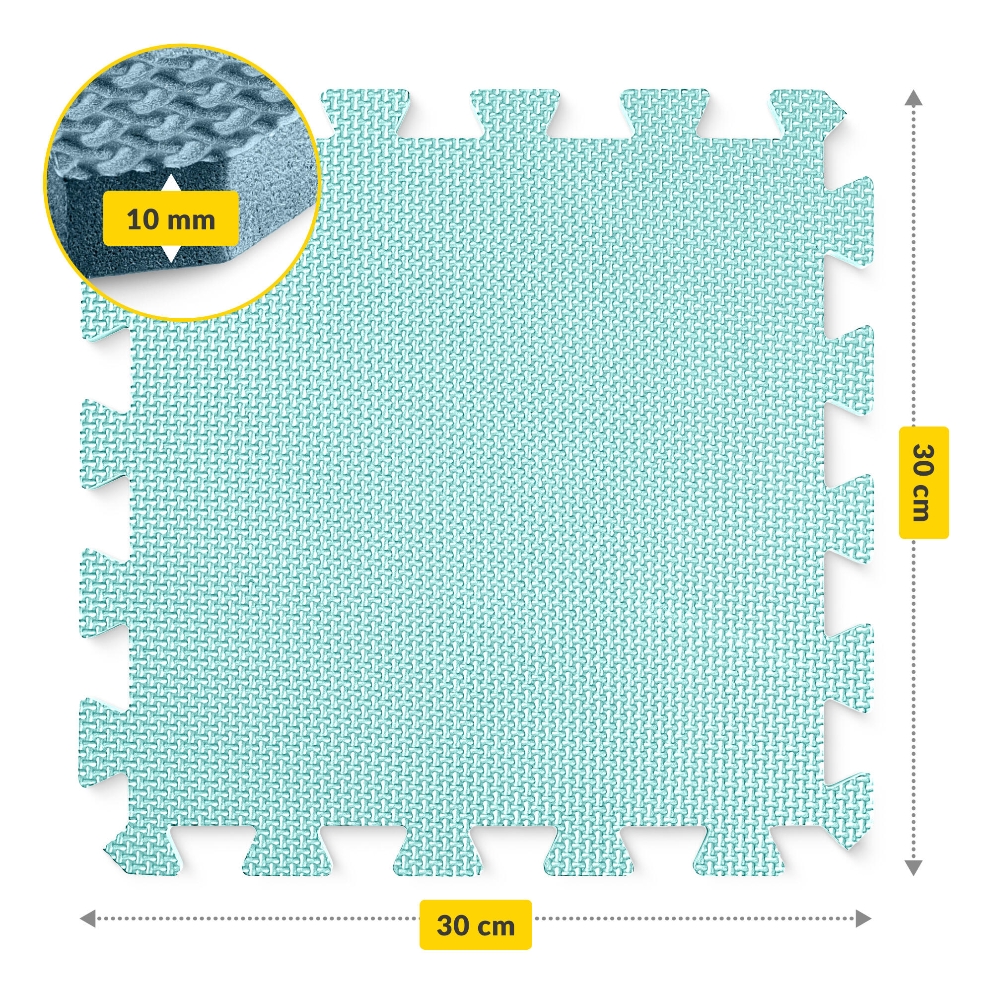 Puzzelmat fitness antislip EVA-schuim vloerbescherming 30x30x1cm 24st 4FIZJO 3/7