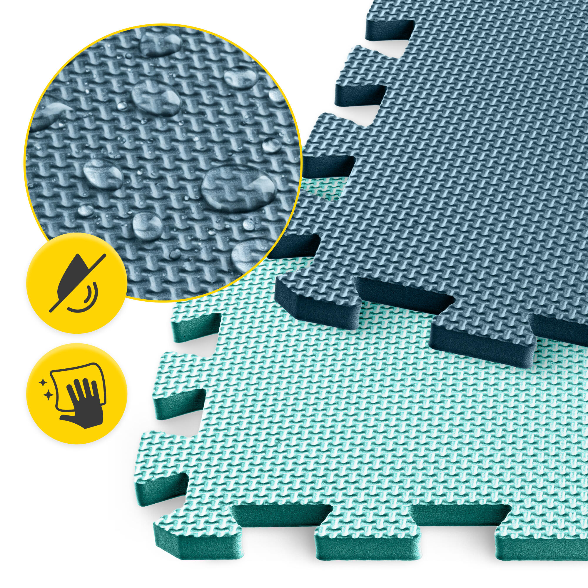 Puzzelmat fitness antislip EVA-schuim vloerbescherming 30x30x1cm 24st 4FIZJO 6/7