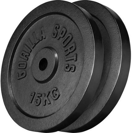 DISQUE DE MUSCULATION FONTE NOIR | DIAM 31MM | AU CHOIX DE 1,25KG À 30KG