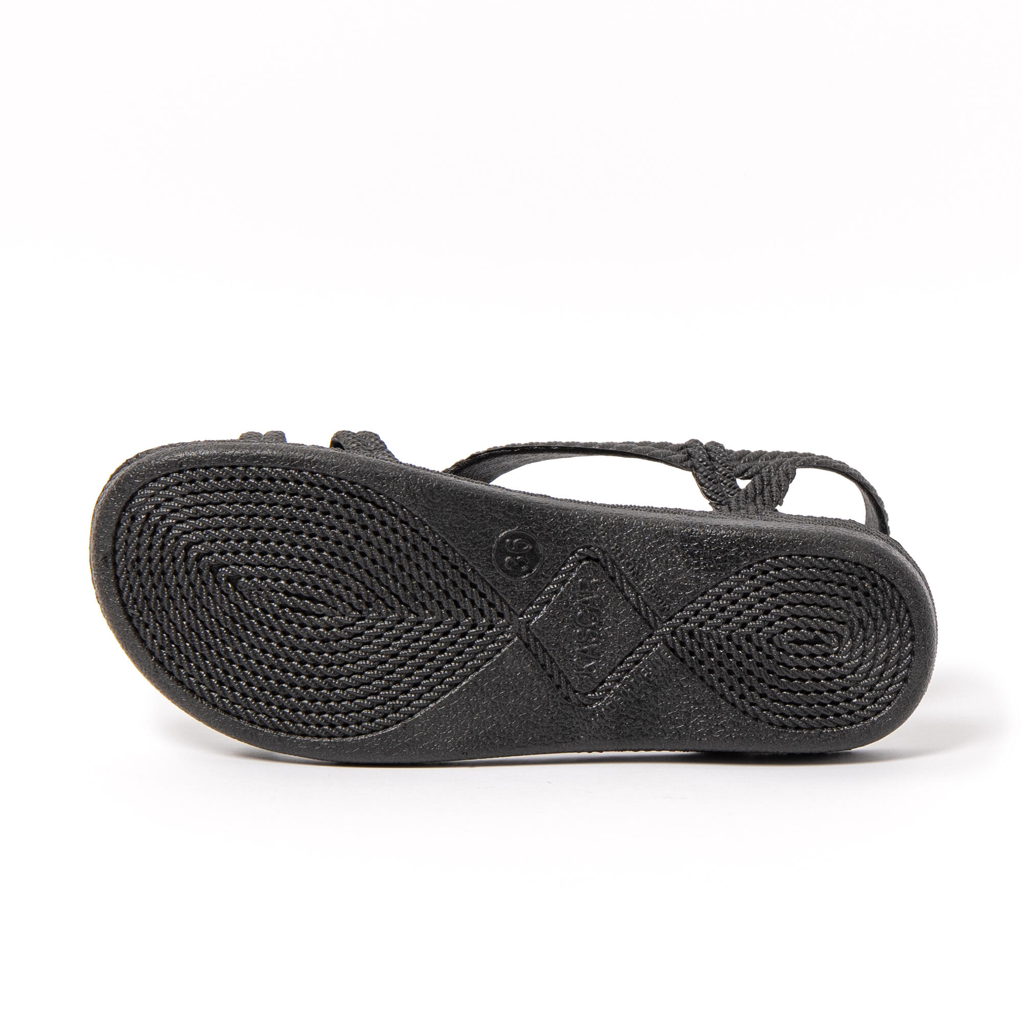 Infradito da spiaggia unisex di colore nero con suola in gomma 5/8