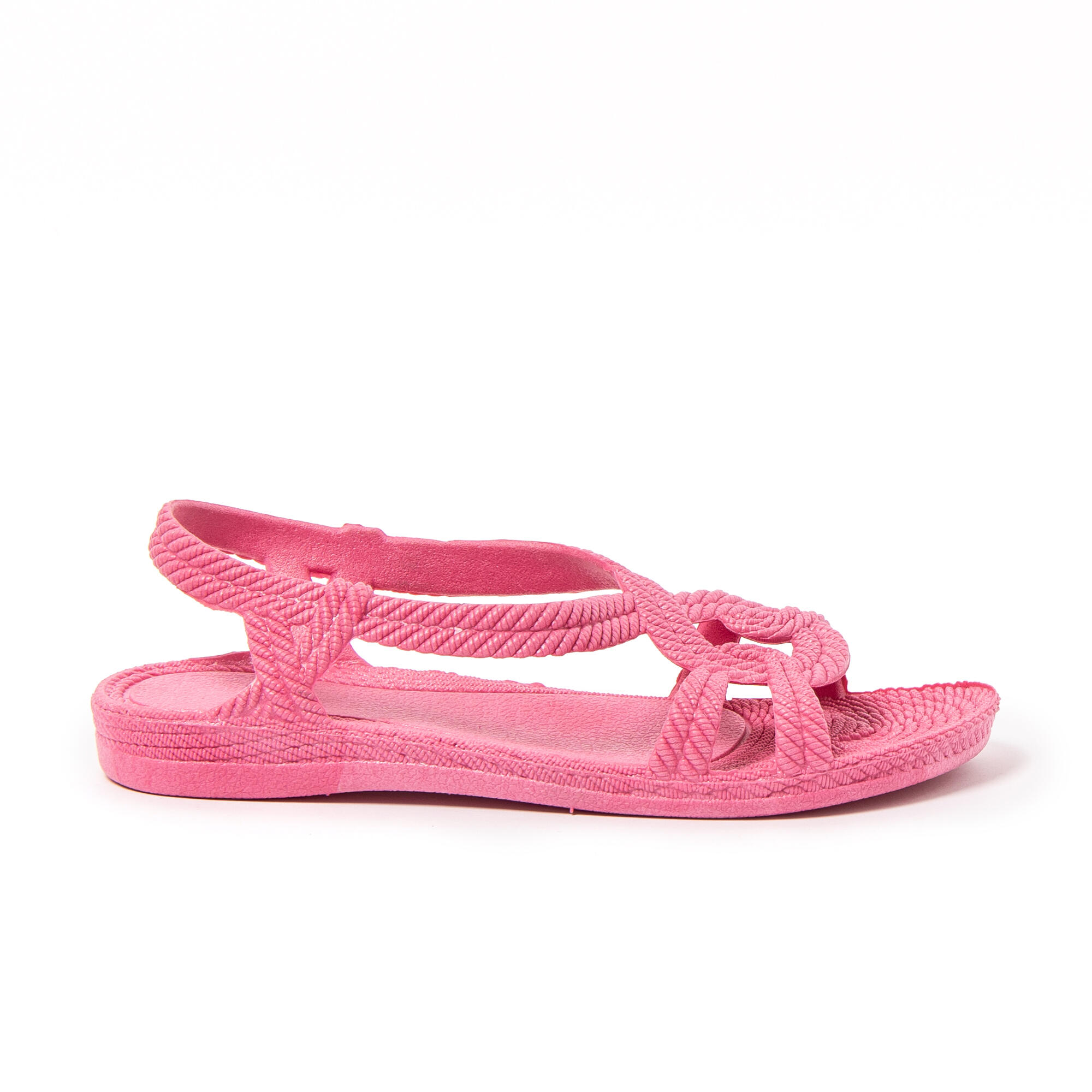 Sandales femme Brasileras rose avec semelle en gomme 3/8