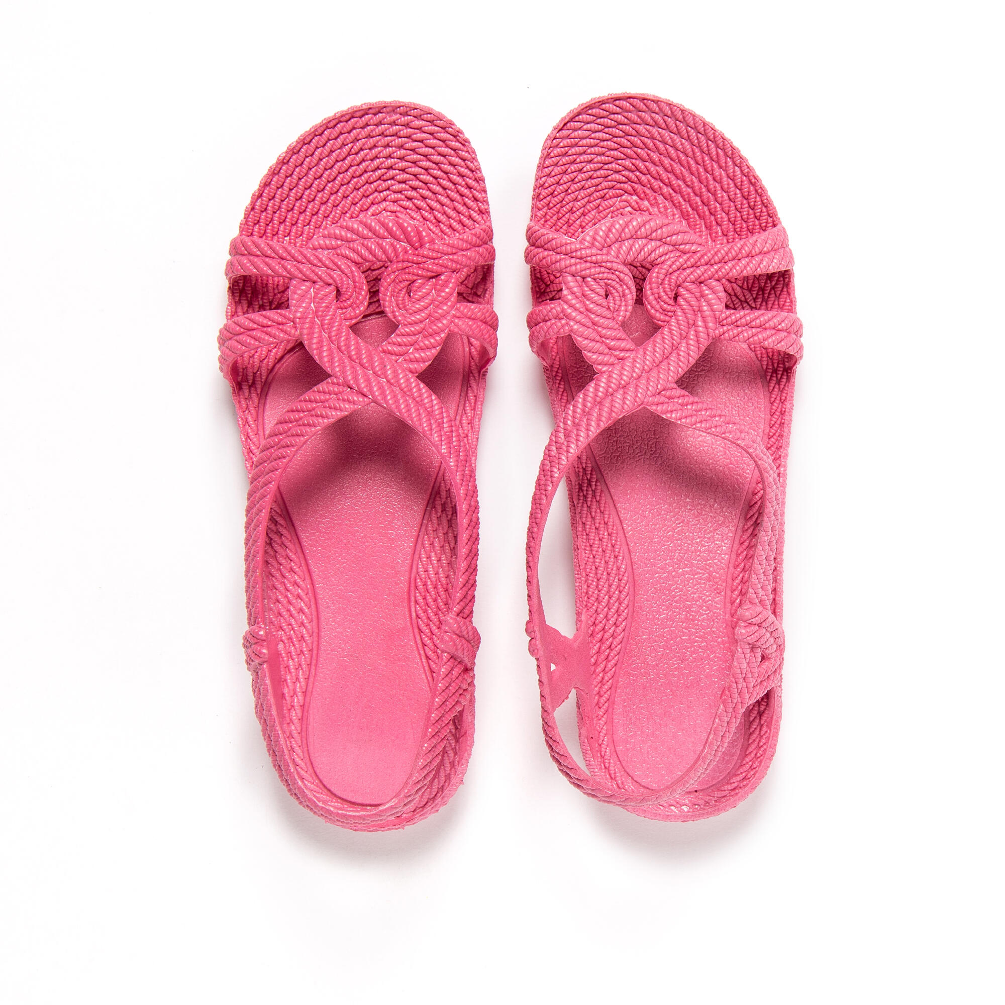 Sandales femme Brasileras rose avec semelle en gomme 2/8