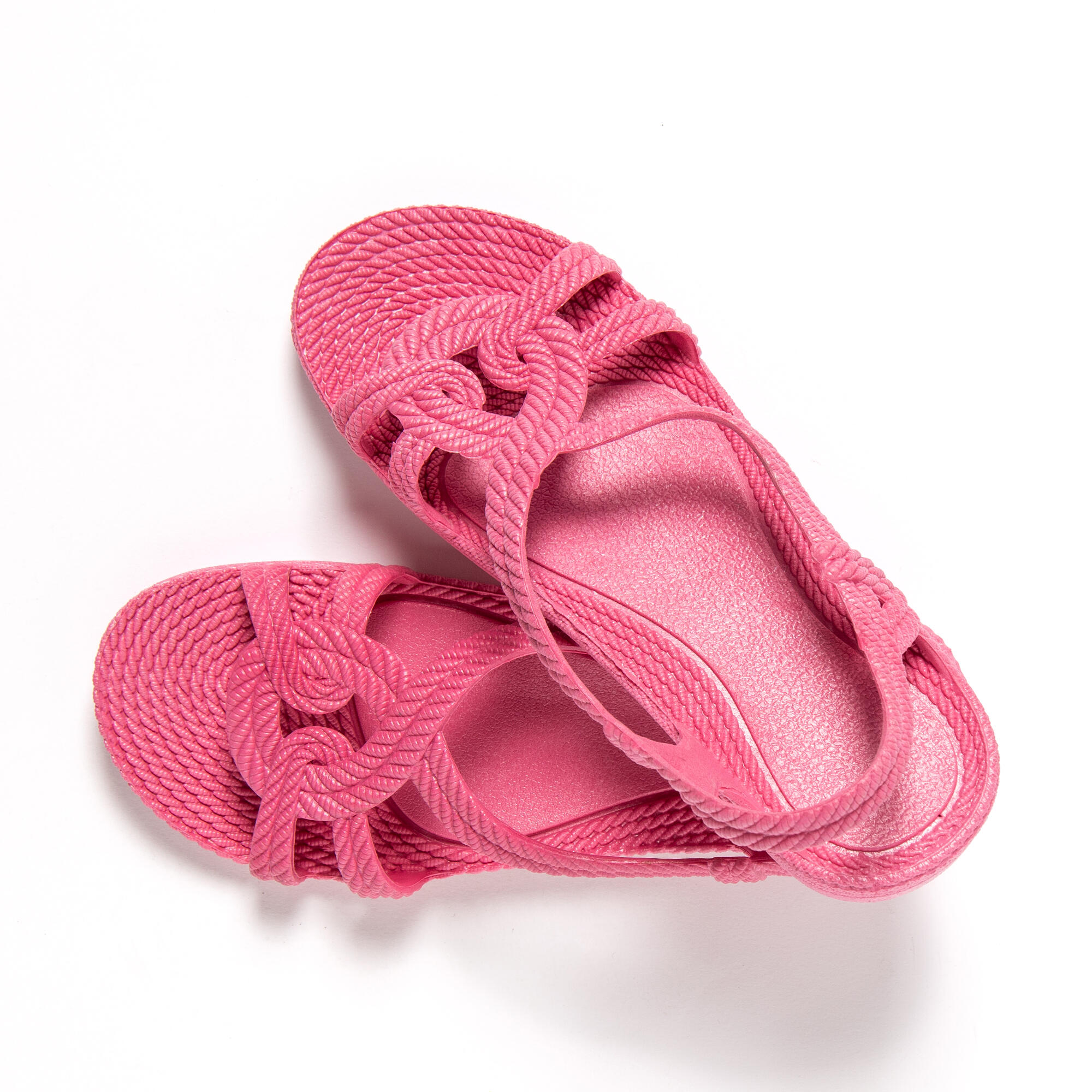 Sandales femme Brasileras rose avec semelle en gomme 4/8