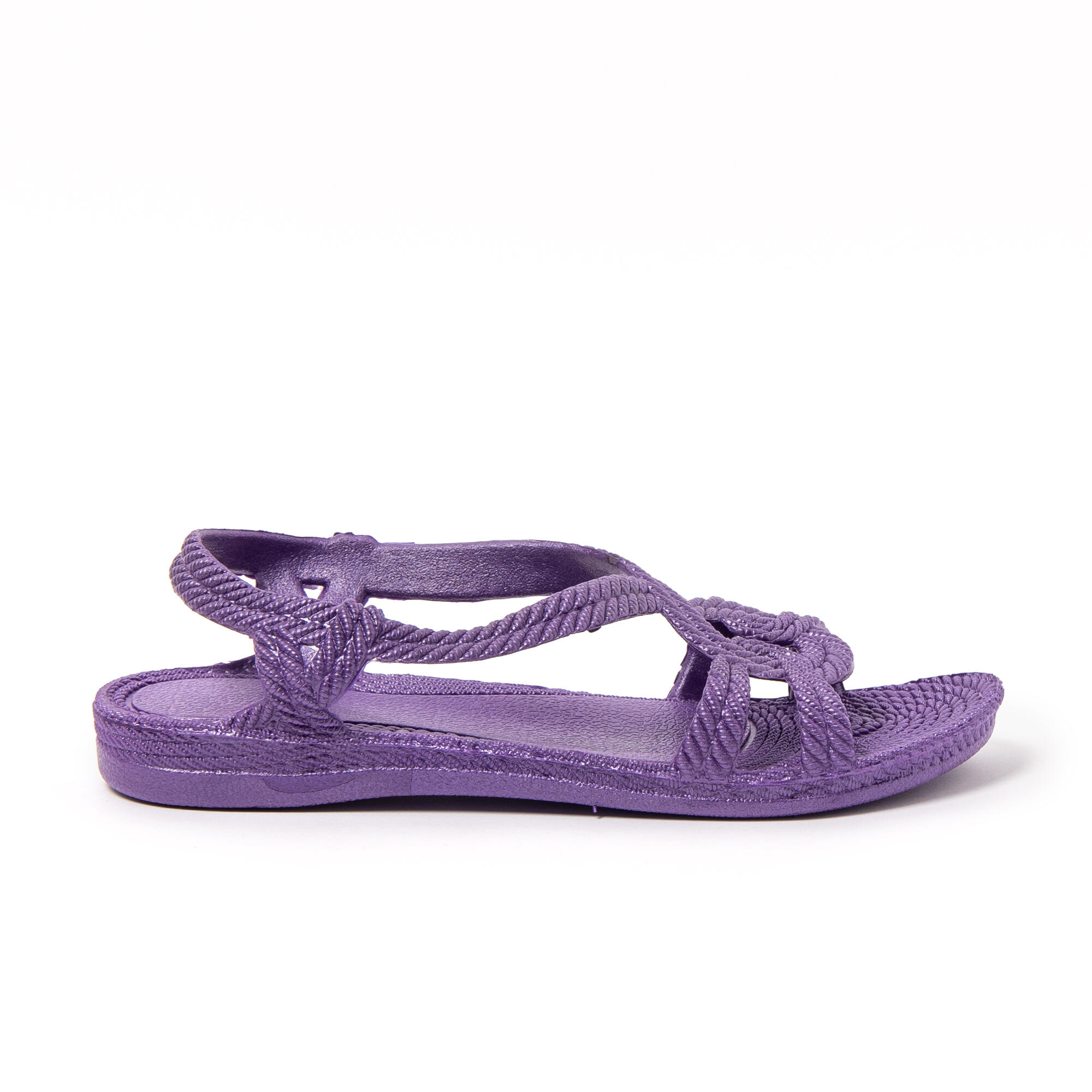 Infradito da spiaggia unisex di colore lilla con suola in gomma 3/8