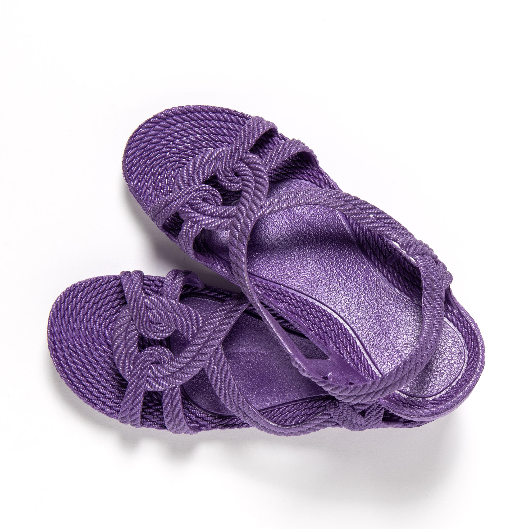 Infradito da spiaggia unisex di colore lilla con suola in gomma 4/8