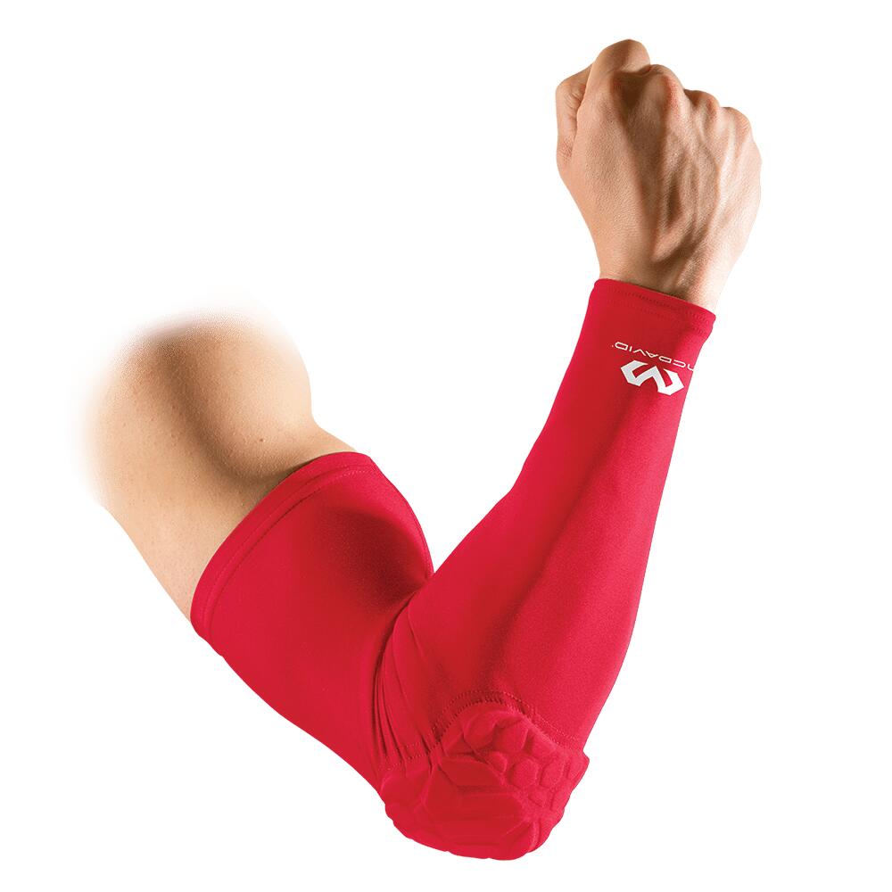 Arm Protection Sleeve Unisex for Impact Sports Hex Shooter RED
