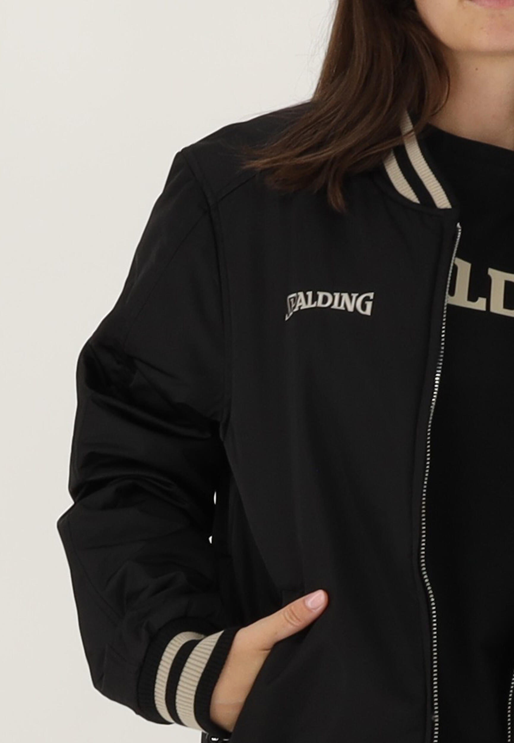 BOMBER JACKET DE BASKET black Spalding 3/5