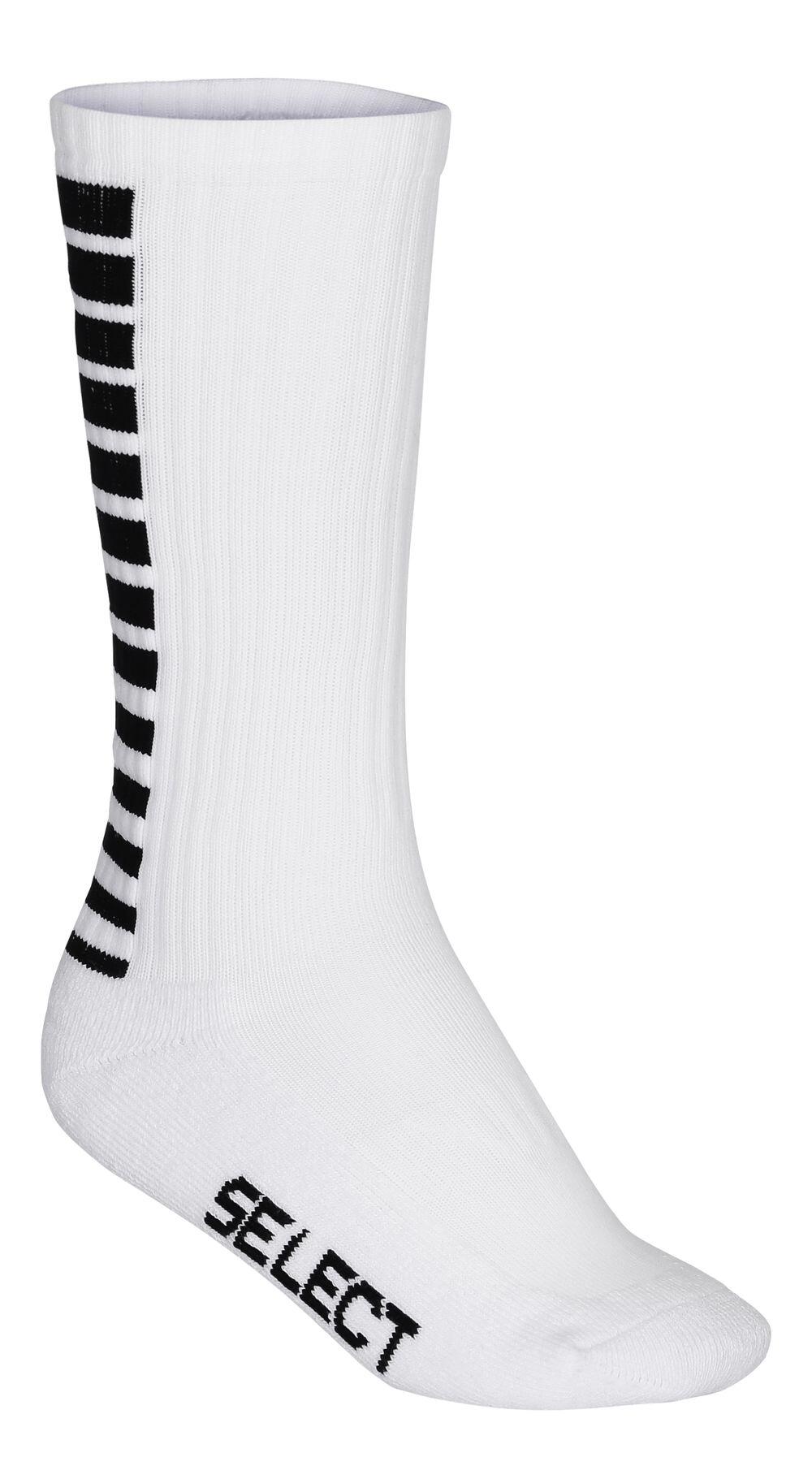 Skarpety piłkarskie treningowe męskie długie Select Striped białe
