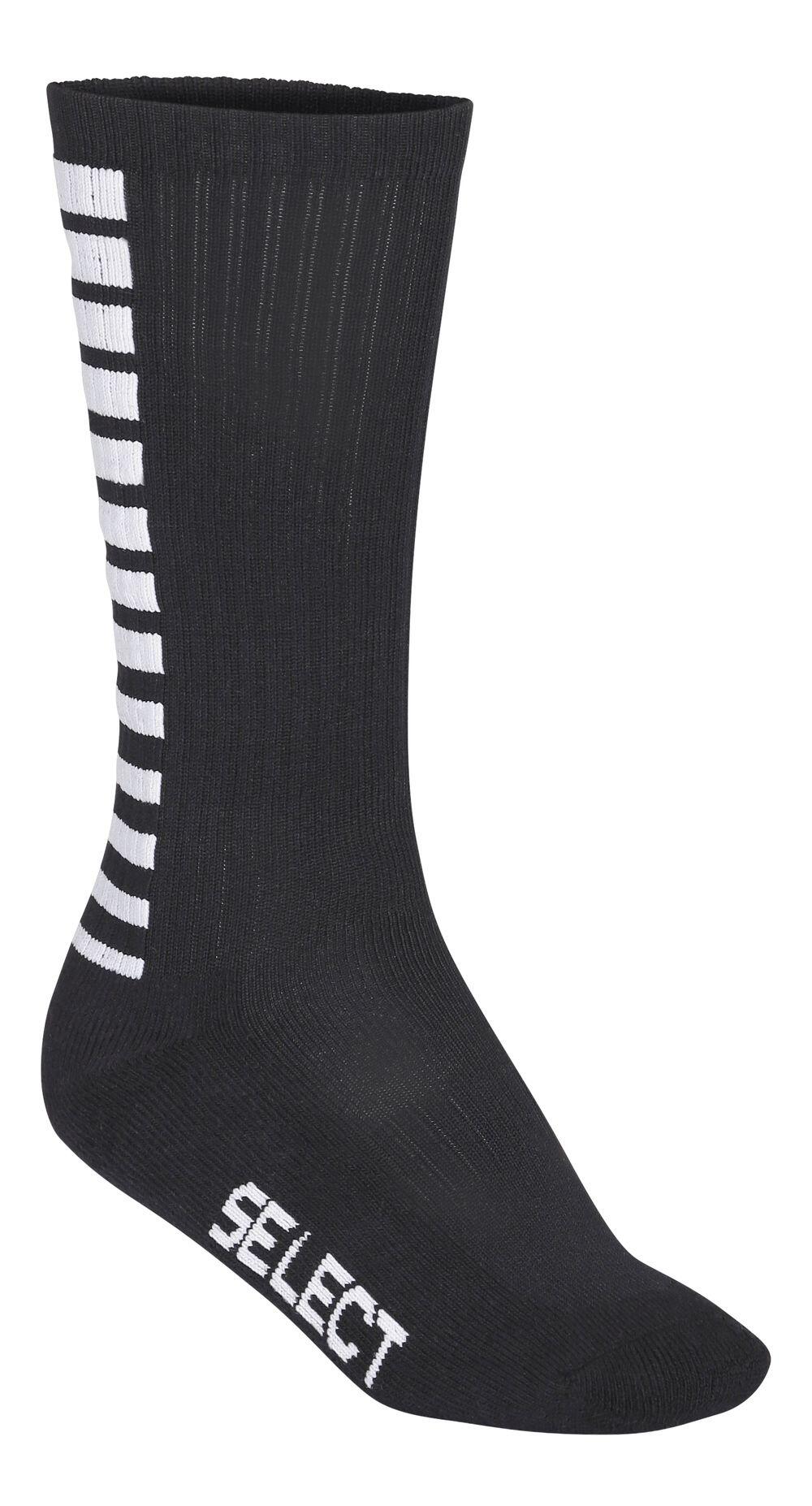 Skarpety piłkarskie treningowe męskie długie Select Striped czarne