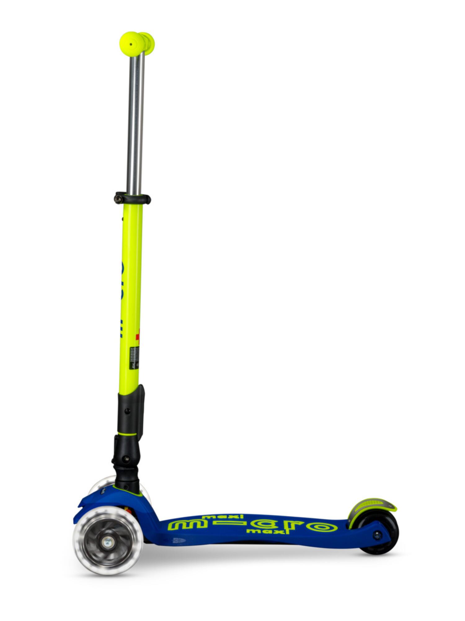 Trottinette enfant Maxi  Deluxe pliable Néon  Canari LED 4/6