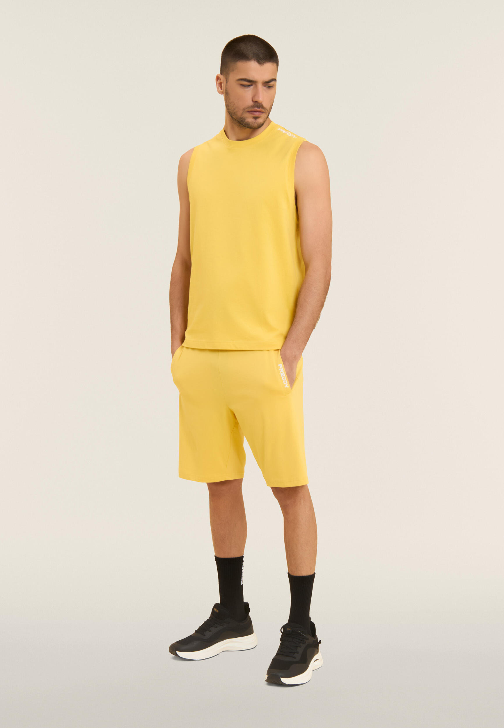 T-shirt sans manches en jersey de coton 5/5