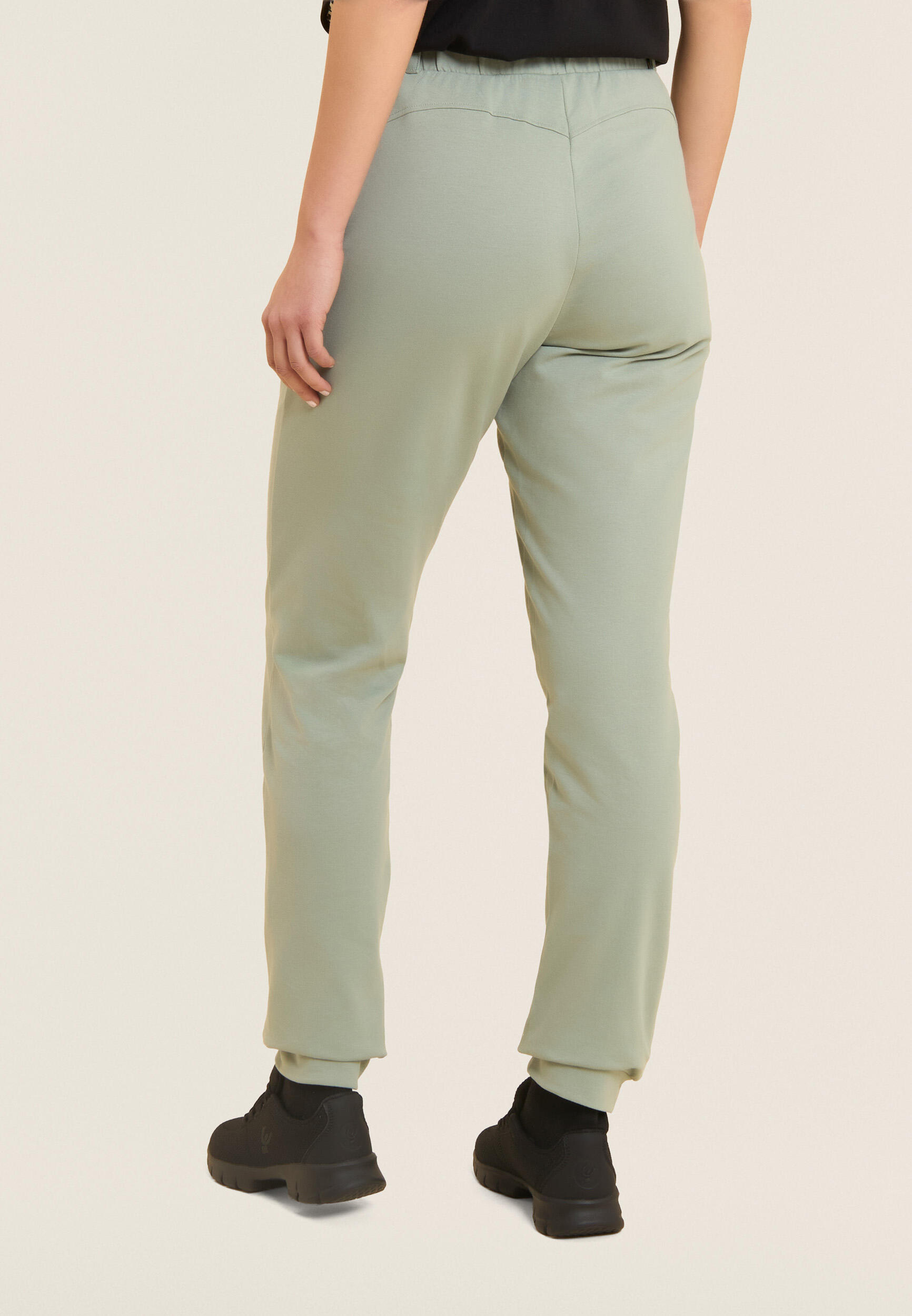 Pantalon de sport en jersey épais avec cordon de serrage et poignets 3/4