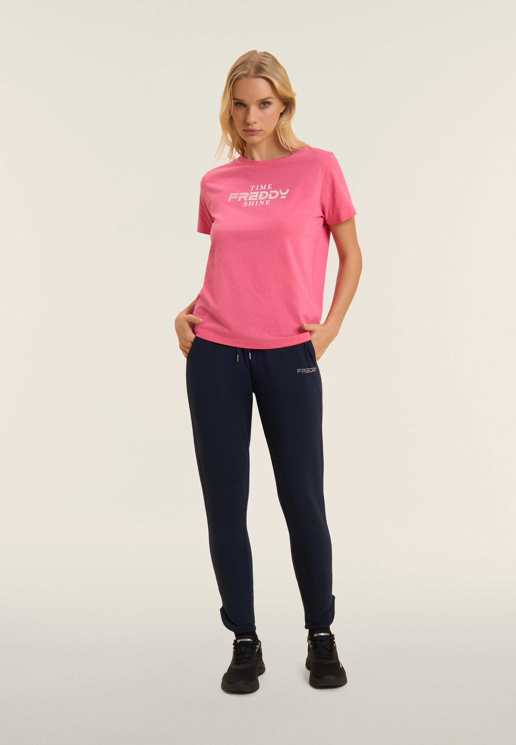 Pantaloni Sportivi Slim con Passanti e Coulisse 5/5