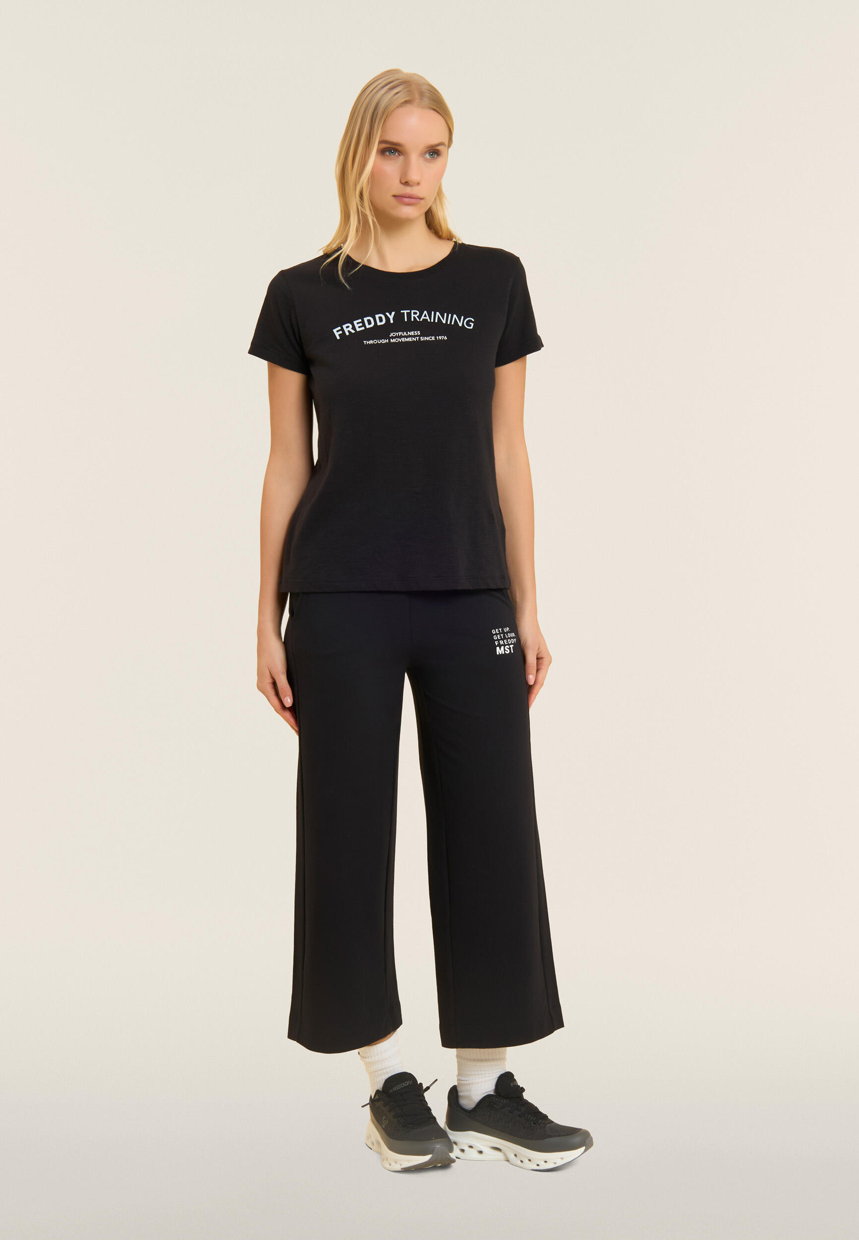 Pantalon de sport court à jambes larges avec graphique FREDDY MST 5/5