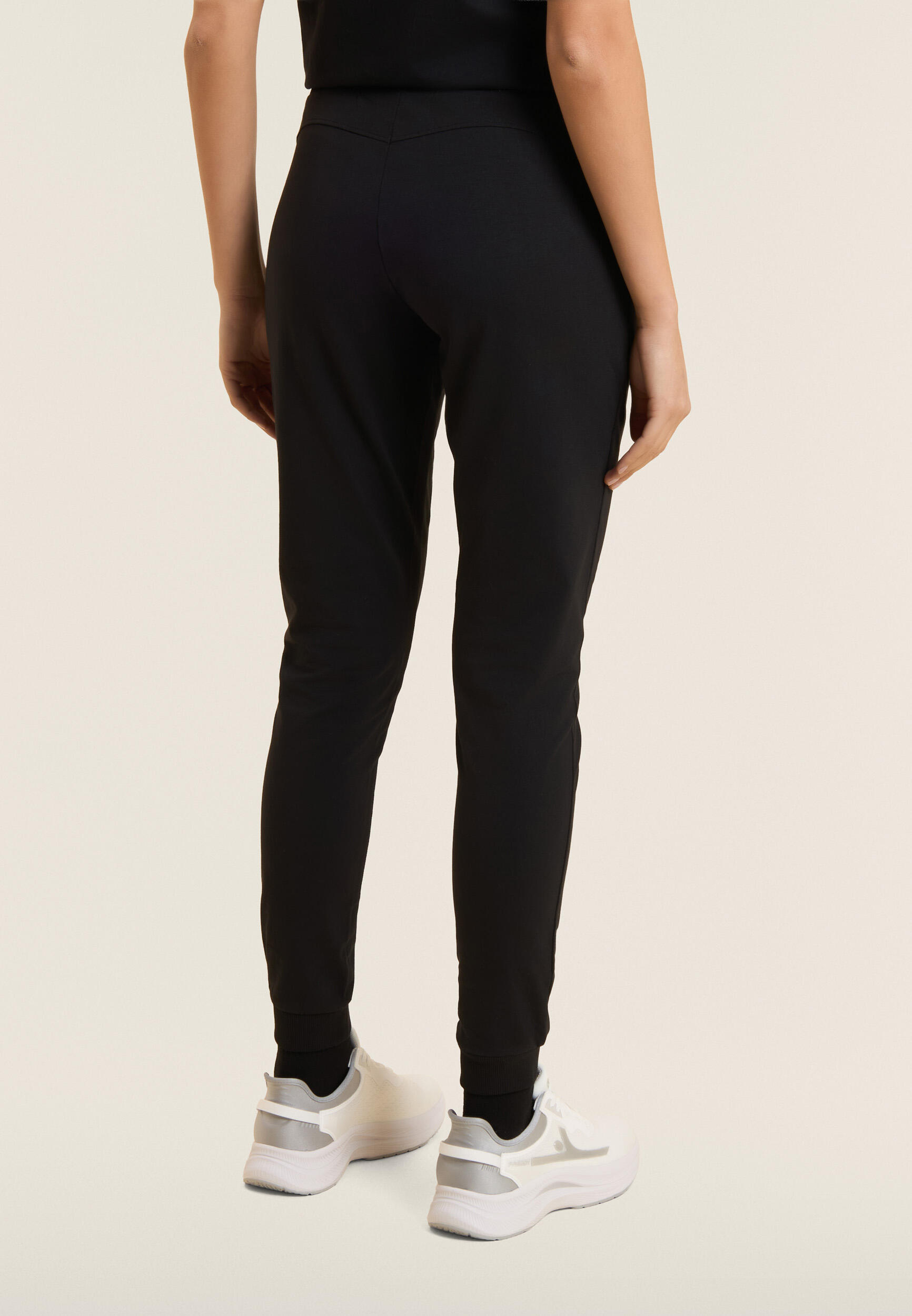 Pantaloni Sportivi con Polsini e Vita in Costina 3/5