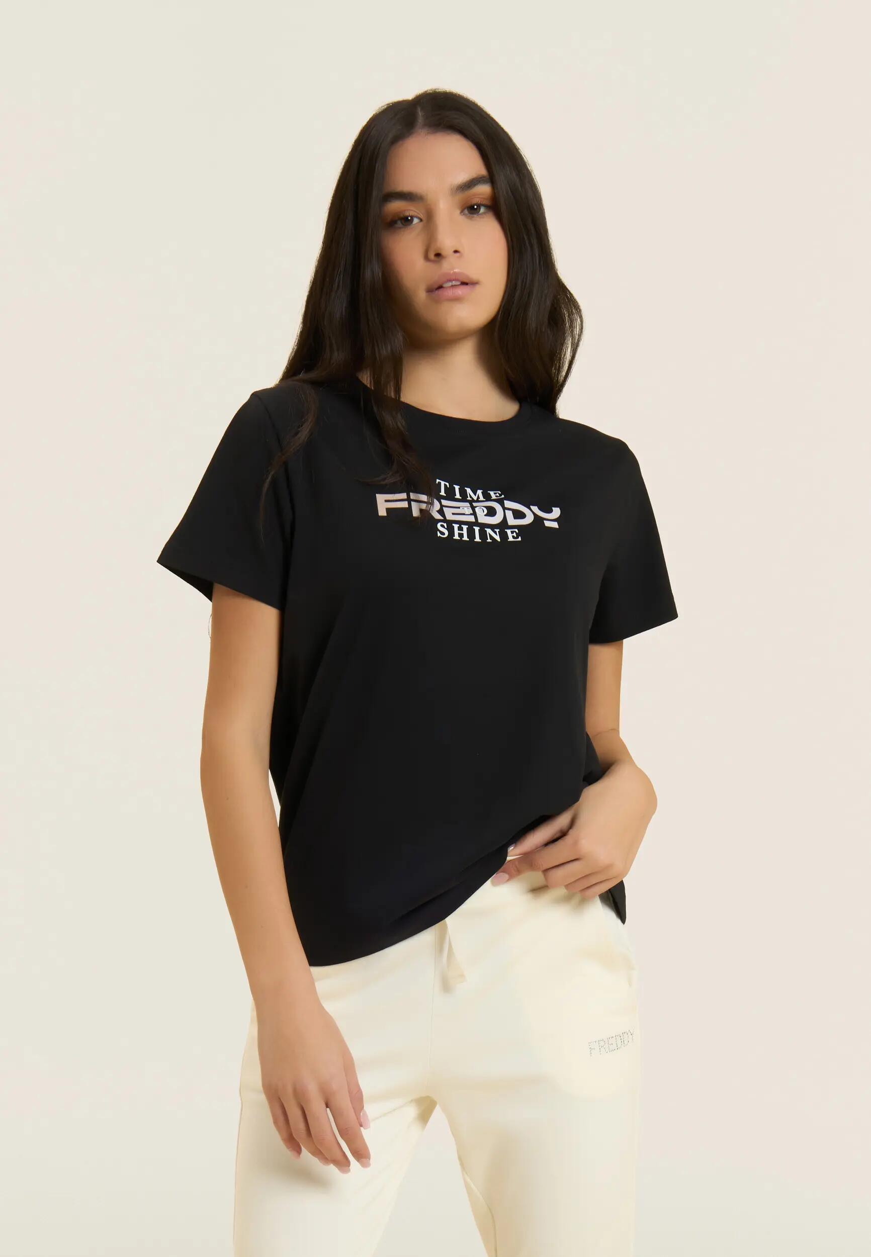 Camiseta comfort fit con logotipo FREDDY y el lema «Time Shine» 2/5