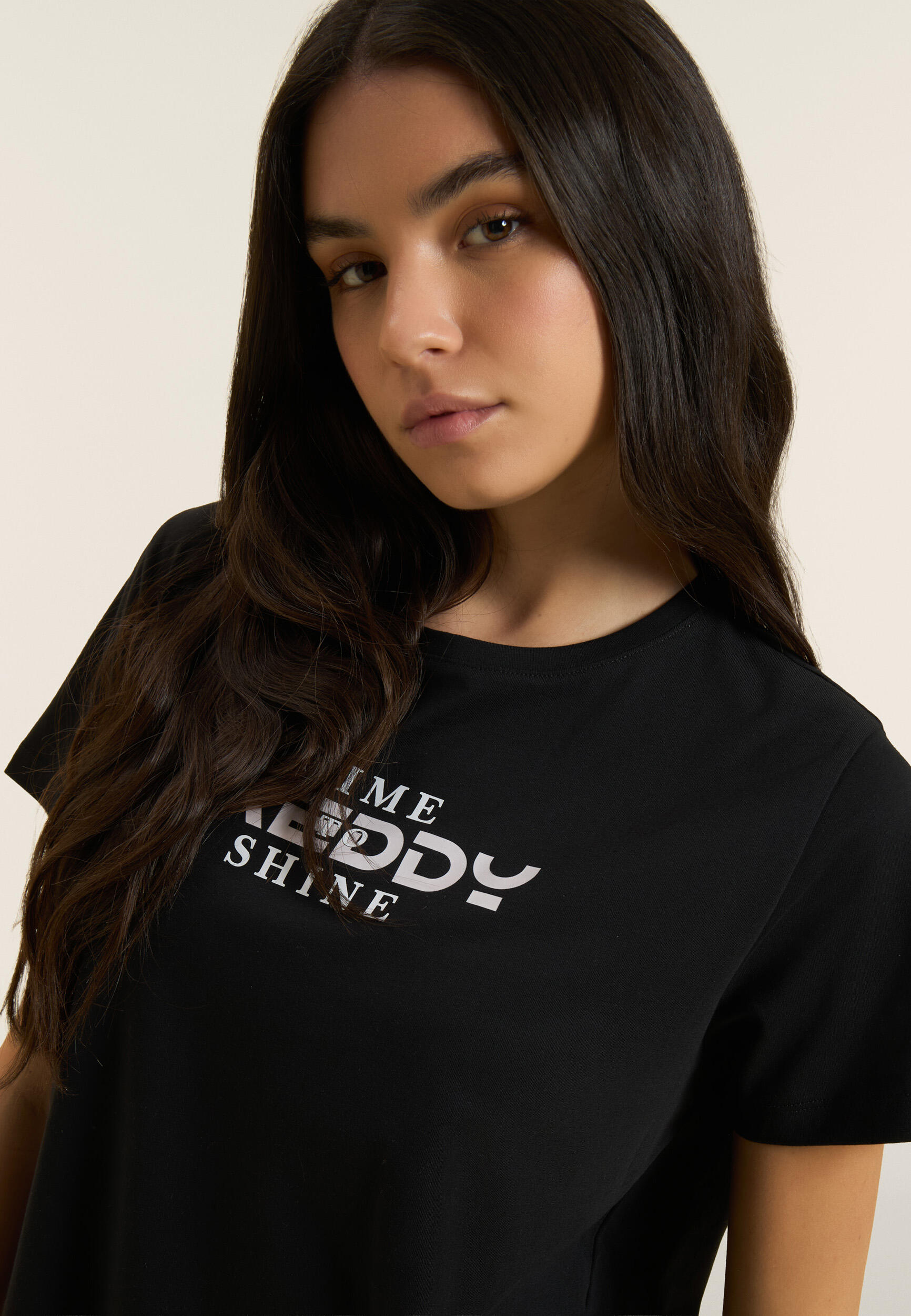T-shirt coupe confortable avec logo FREDDY et slogan « Time Shine » 4/5