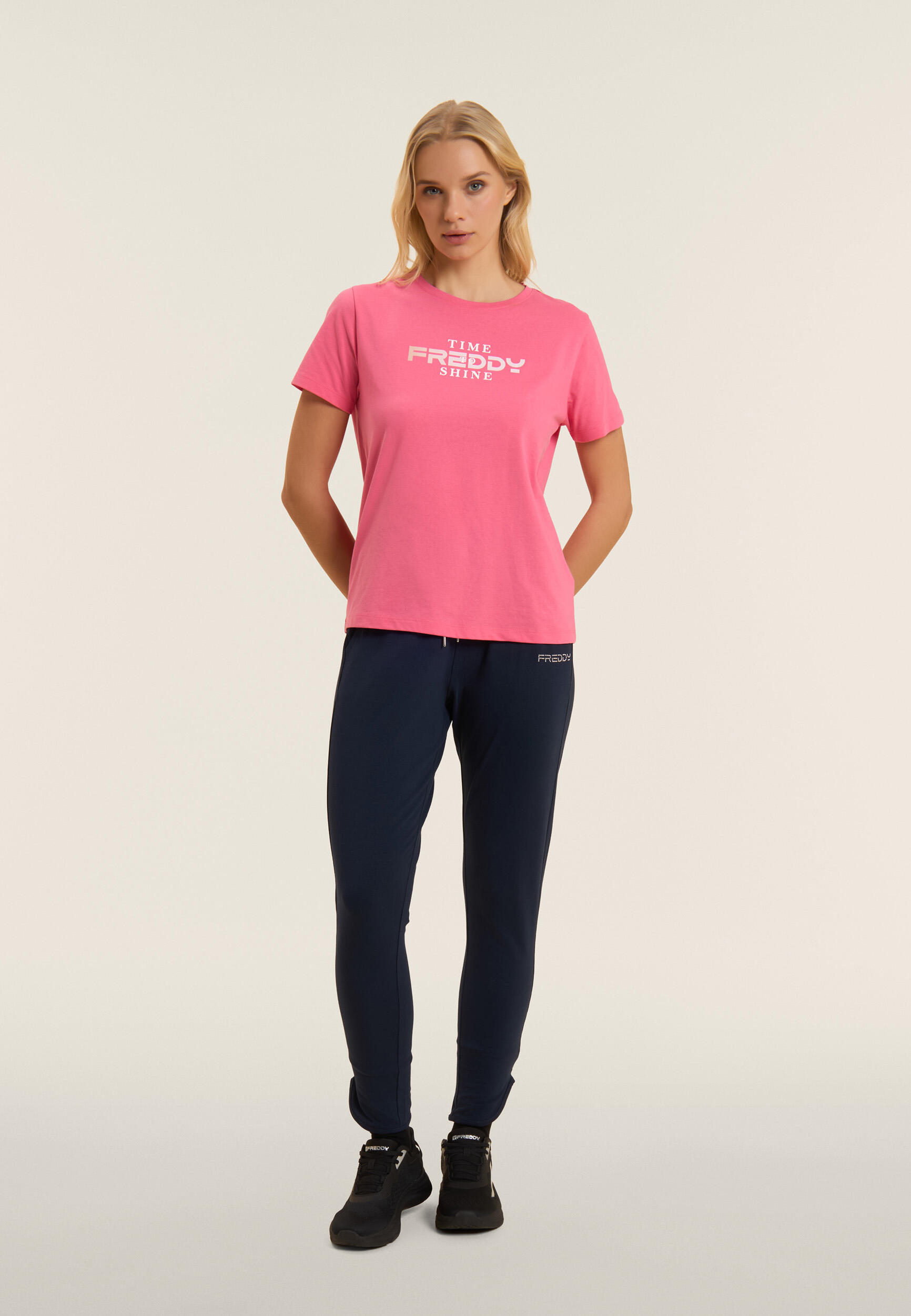 T-shirt coupe confortable avec logo FREDDY et slogan « Time Shine » 5/5