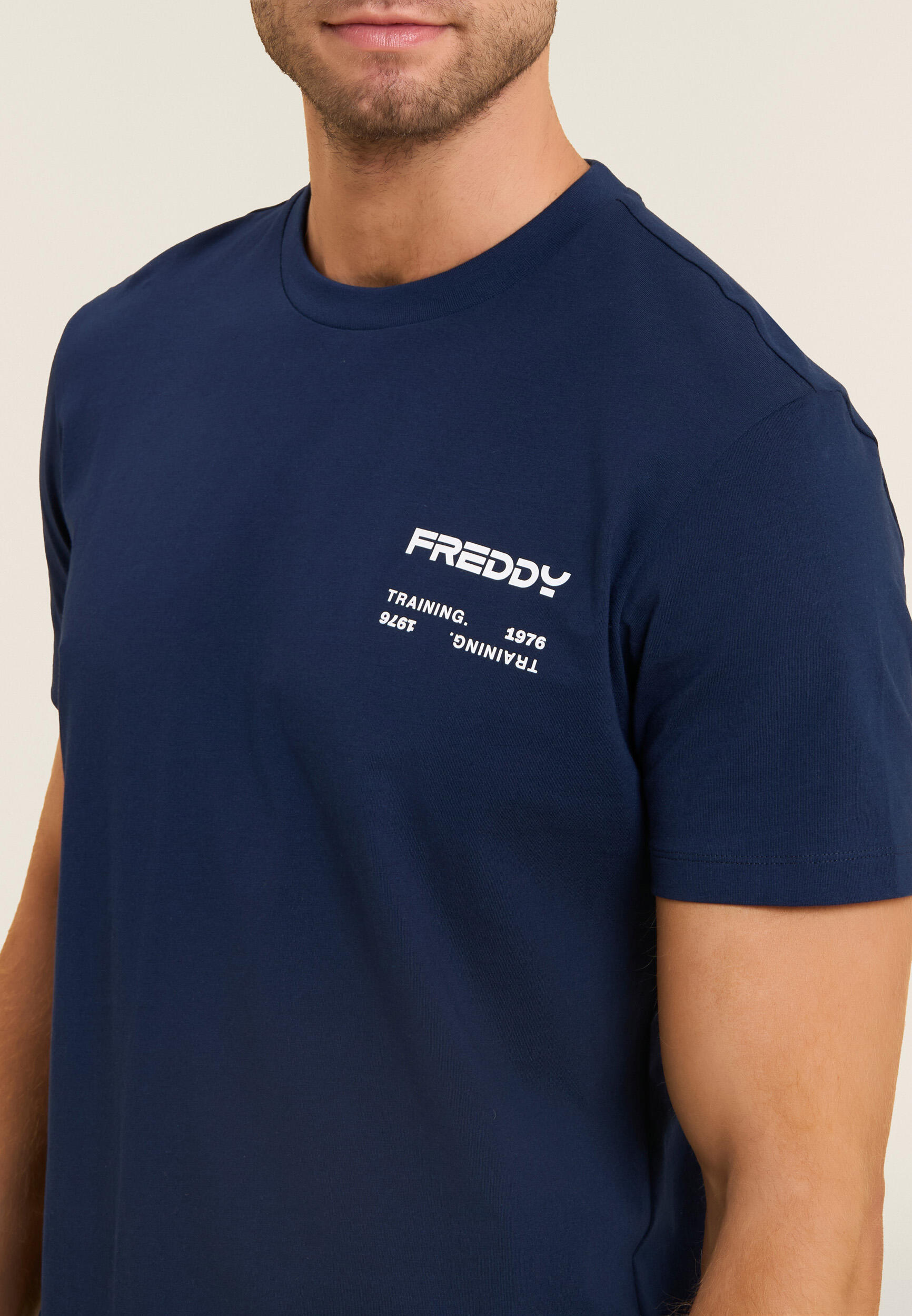 T-shirt en coton avec logo en caoutchouc 4/5