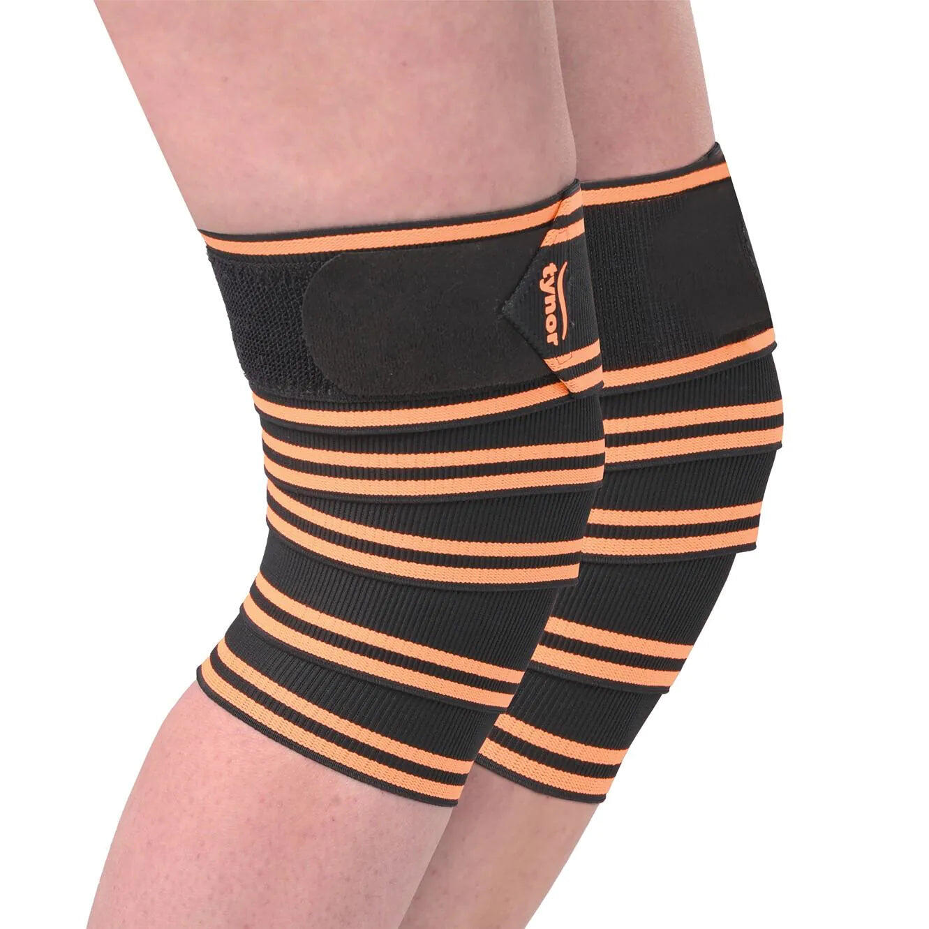 Weight Lifting Knee Wrap Neon Orange
