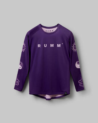 T-shirt technique de trail running pour femme RUMM Deegre Black Long Purple