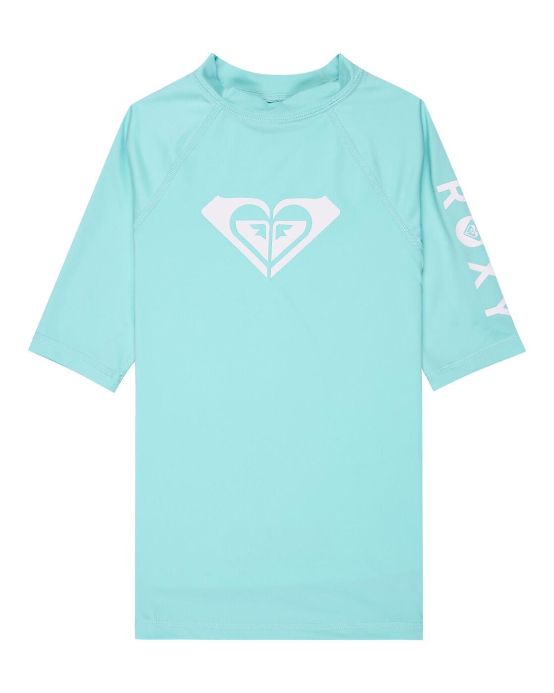 Roxy Kurzarm-Rashguard WHOLE HEARTED Blau Mädchen 6-16