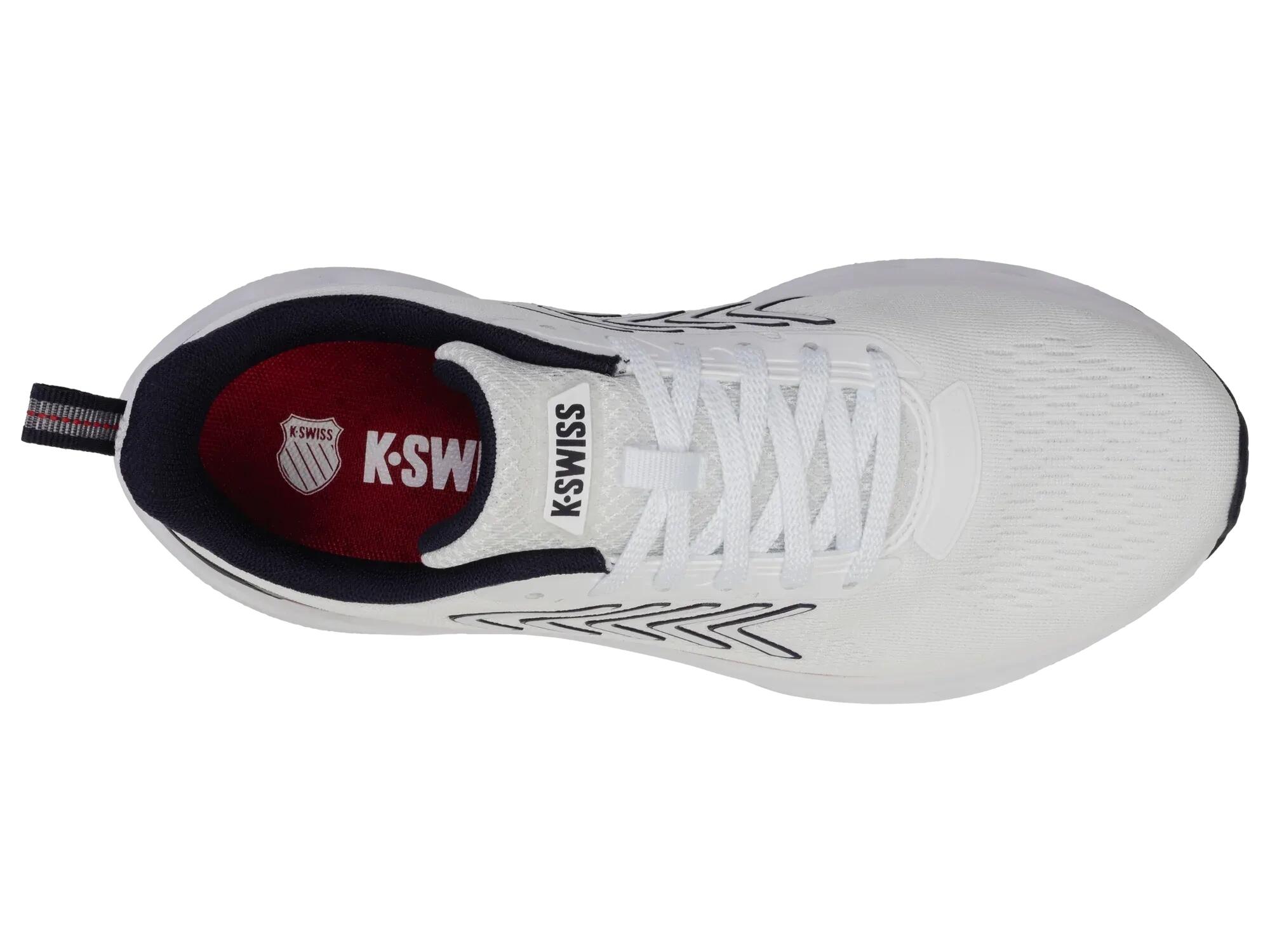 Zapatillas casuales K-SWISS Melrose Tubes Lite para hombre en blanco y rojo 3/4