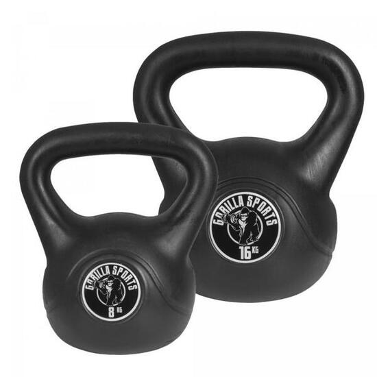 Kettlebell en plastique Set 8kg + 16kg
