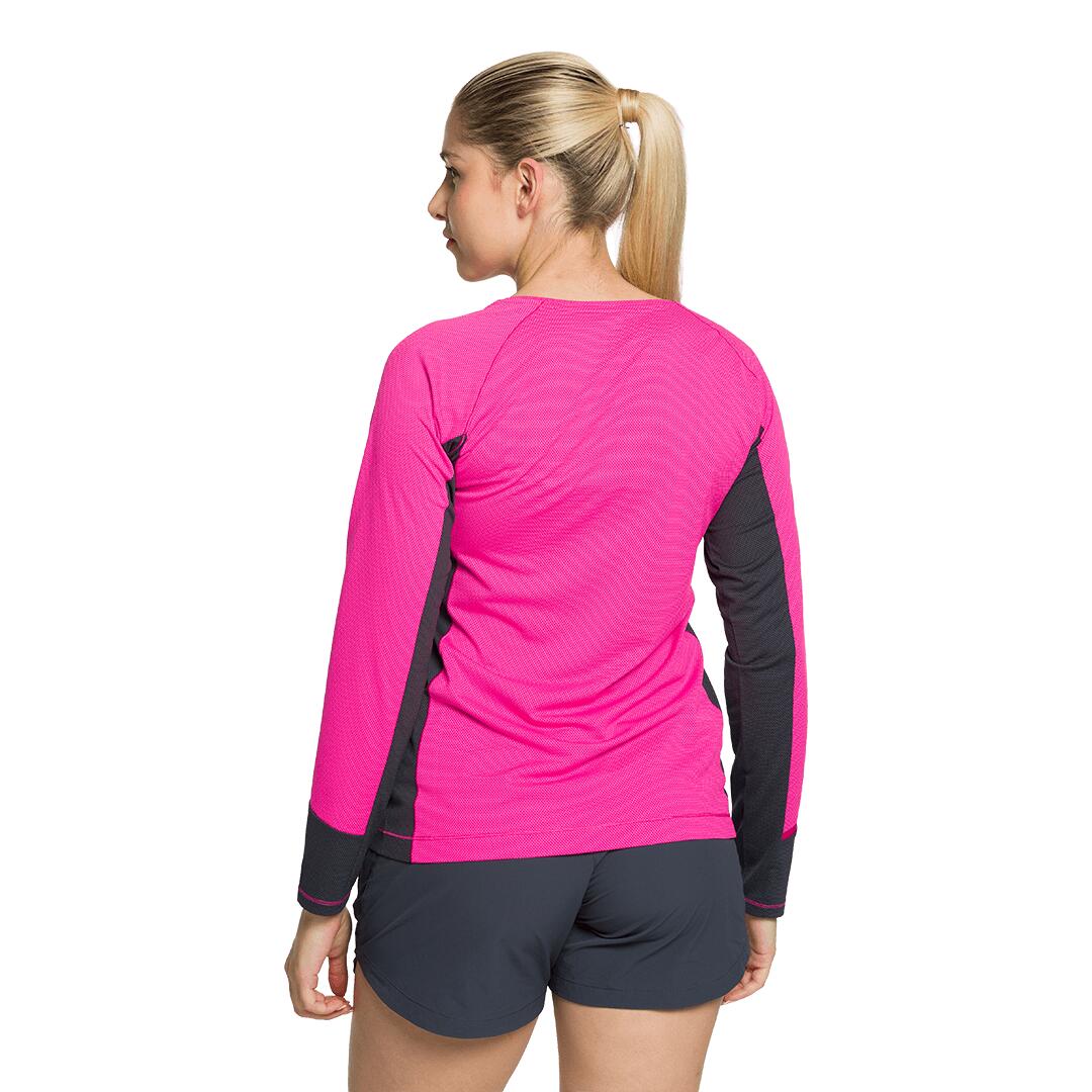 Camiseta manga larga para Mujer Trangoworld Sardala Rosa/Gris 2/3