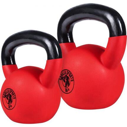 2 KETTLEBELLS FONTE AVEC REVÊTEMENT NÉOPRÈNE | MUSCULATION | 12KG ET 16KG
