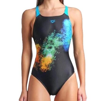 Traje de Baño Arena Vibrant de Una Pieza Negro para Mujer