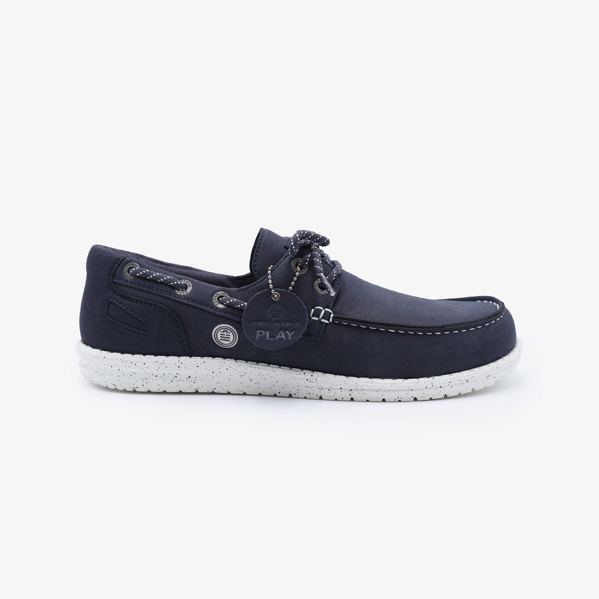 Zapatos náuticos Socoa azul marino en nubuck 3/6