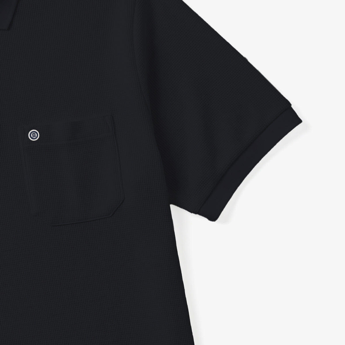 Polo de manga corta de algodón gofrado 4/4