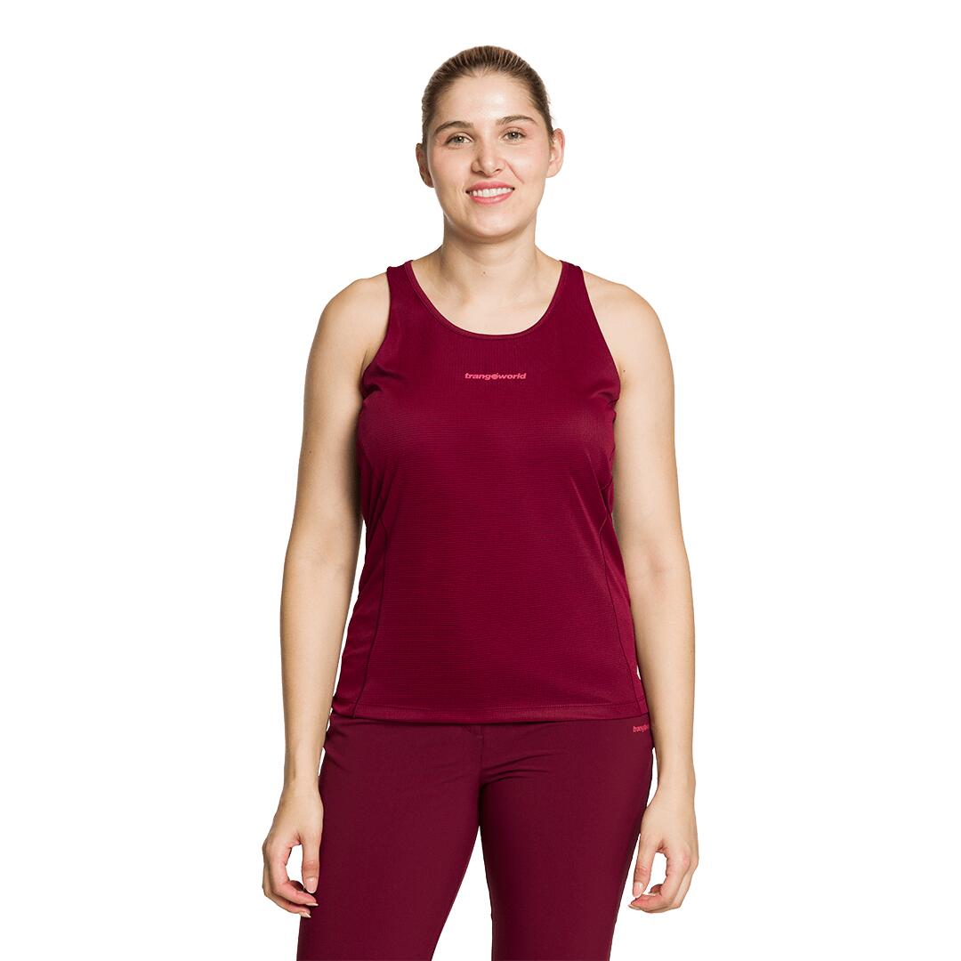 Camiseta sin mangas para Mujer Trangoworld Bedan Rojo 2/4