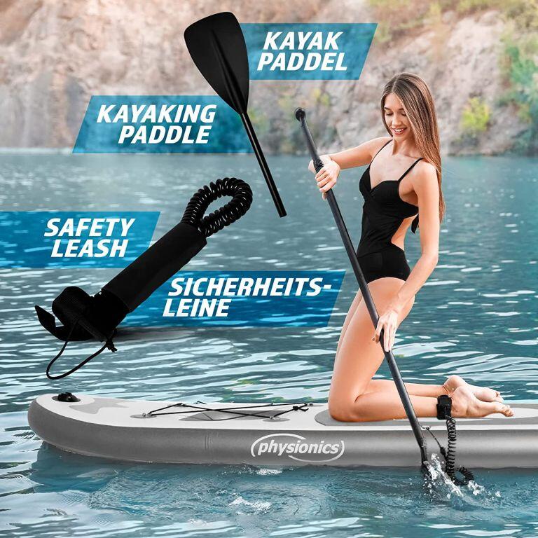 Placa gonflabila Paddle Board, 305 x 76 x 12 cm, gri