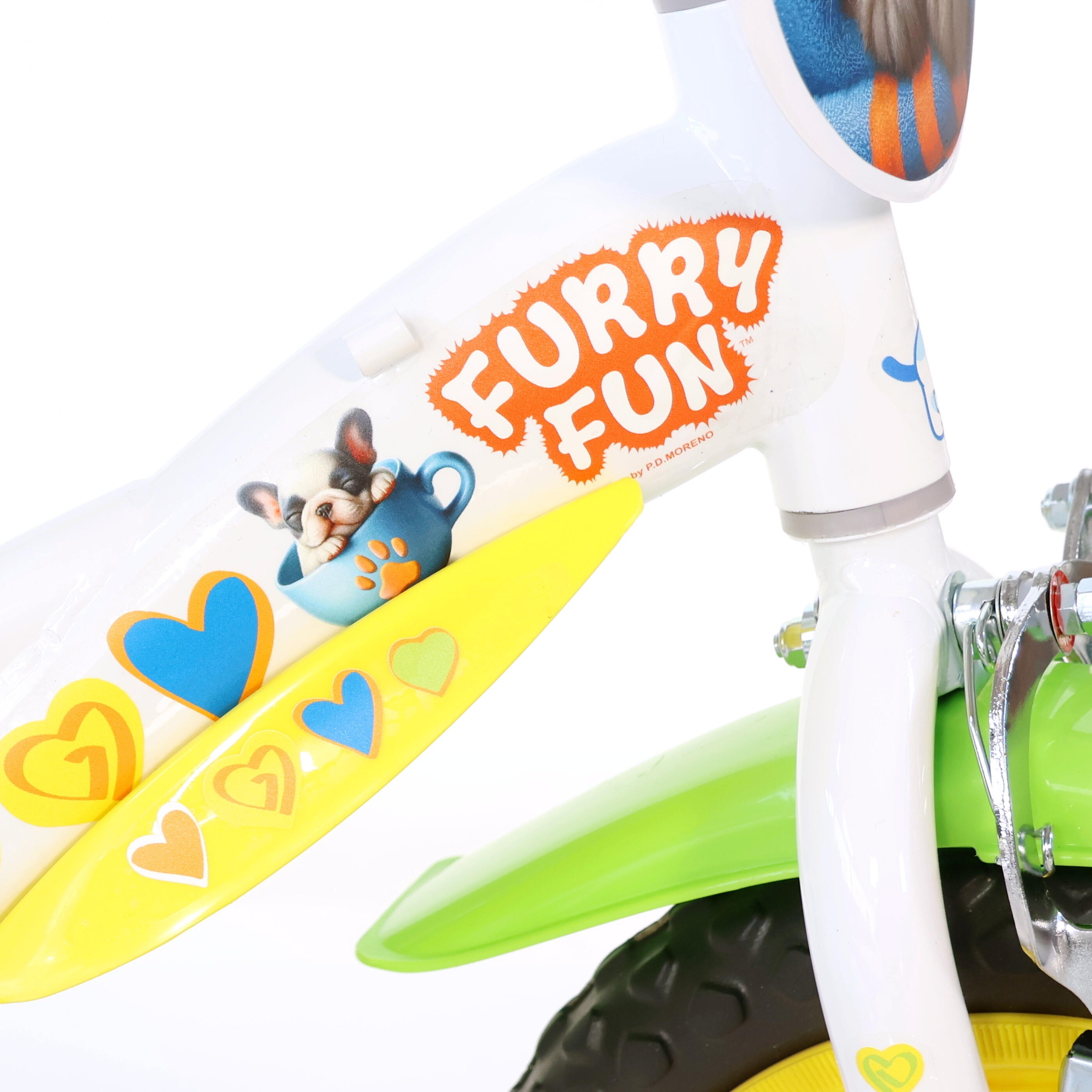 Bicicleta Niños 12 Pulgadas Furry Fun rosado 3 años 3/4