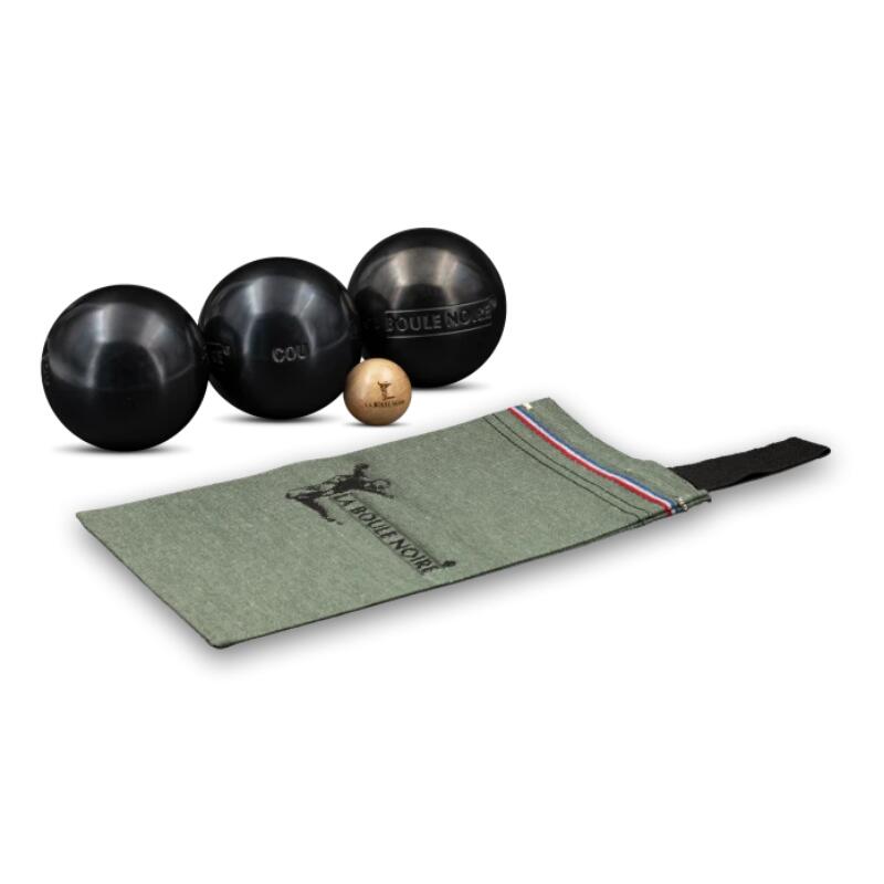 Boules de Pétanque Boule Noire COU Lisse  - OBUT 3/5
