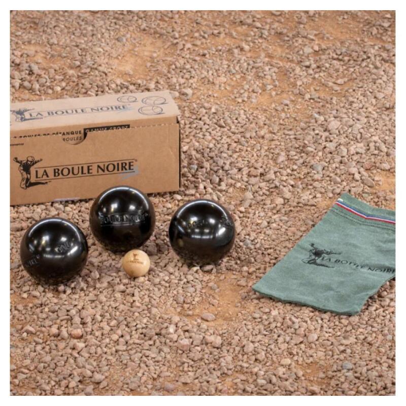 Boules de Pétanque Boule Noire COU Lisse  - OBUT 4/5