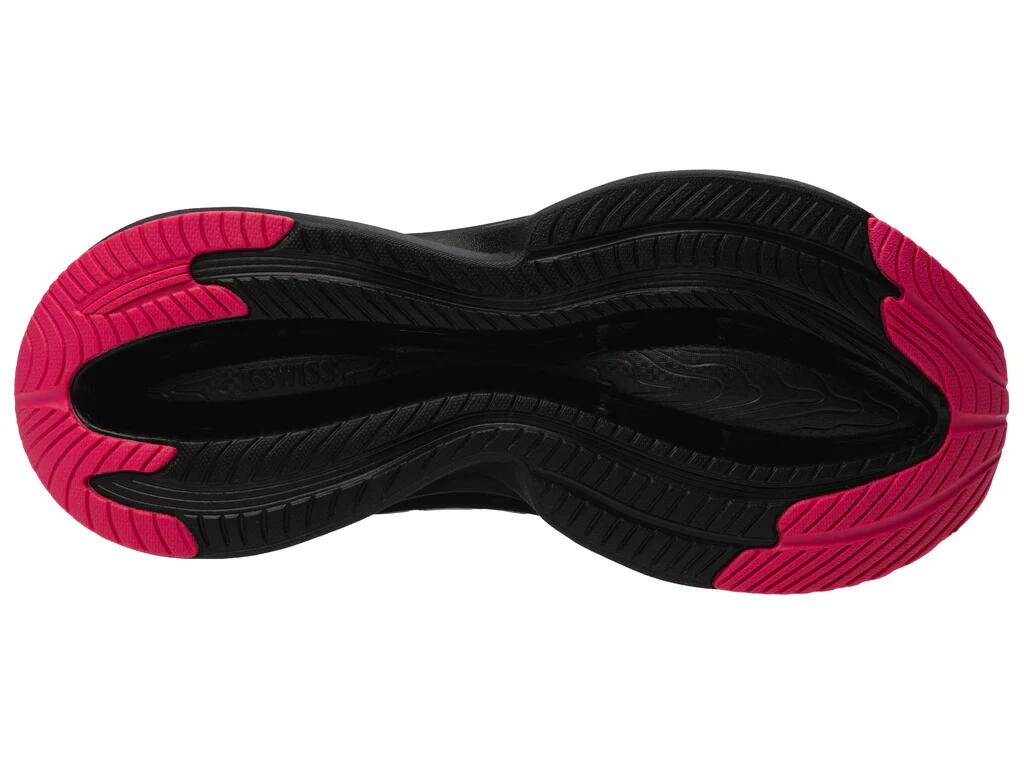 zapatillas deportivas K‑SWISS Melrose Tubes Lite en negro‑rosa 3/4
