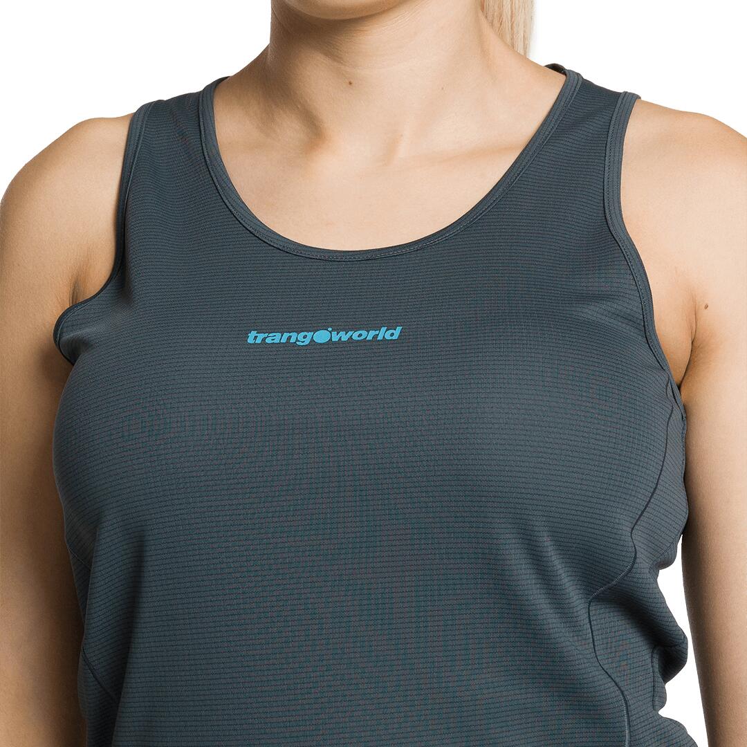 Camiseta sin mangas para Mujer Trangoworld Bedan Gris 4/4