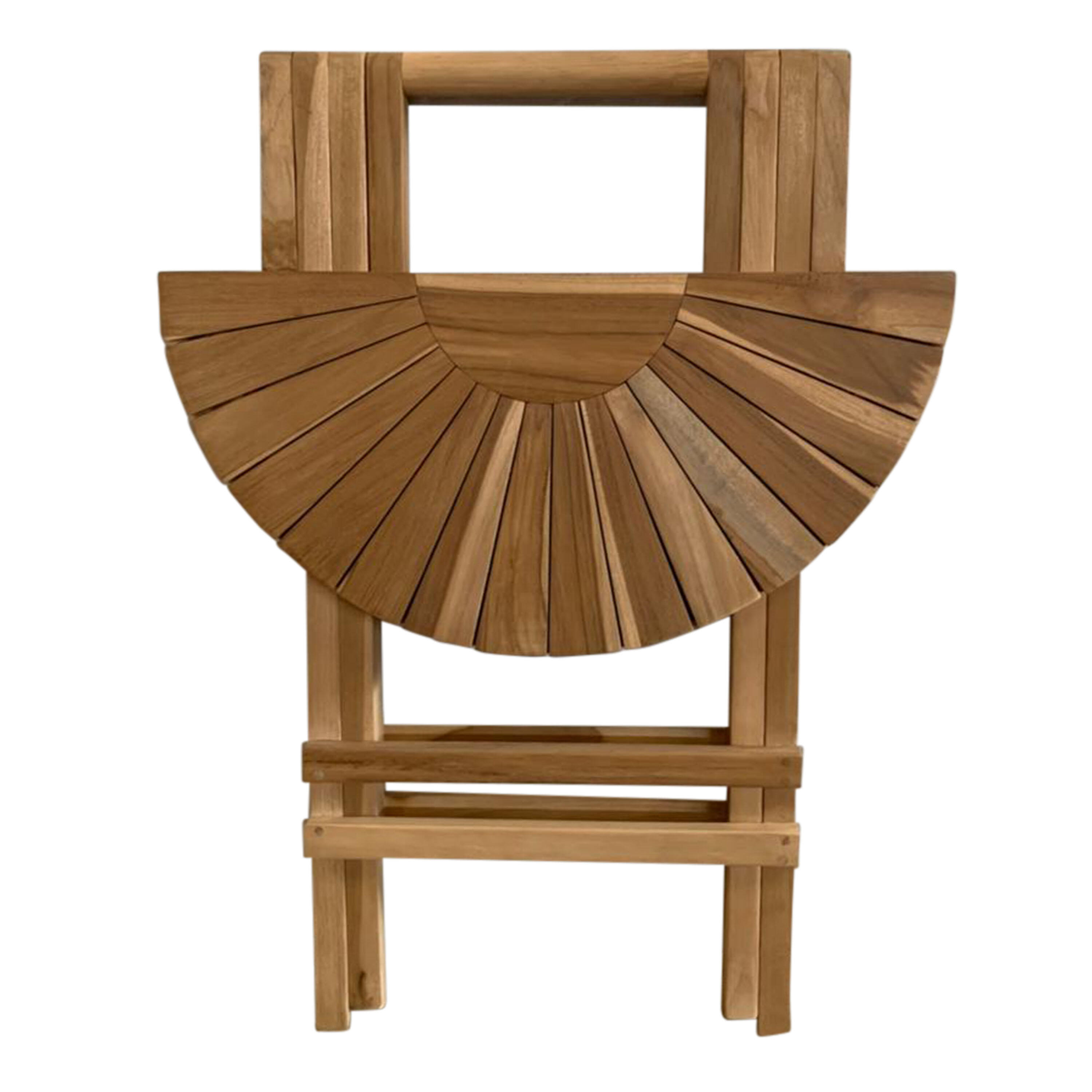 Bijzettafel - AXI Gia - Opvouwbaar - Rond - Teak - Ø 60 cm 5/6