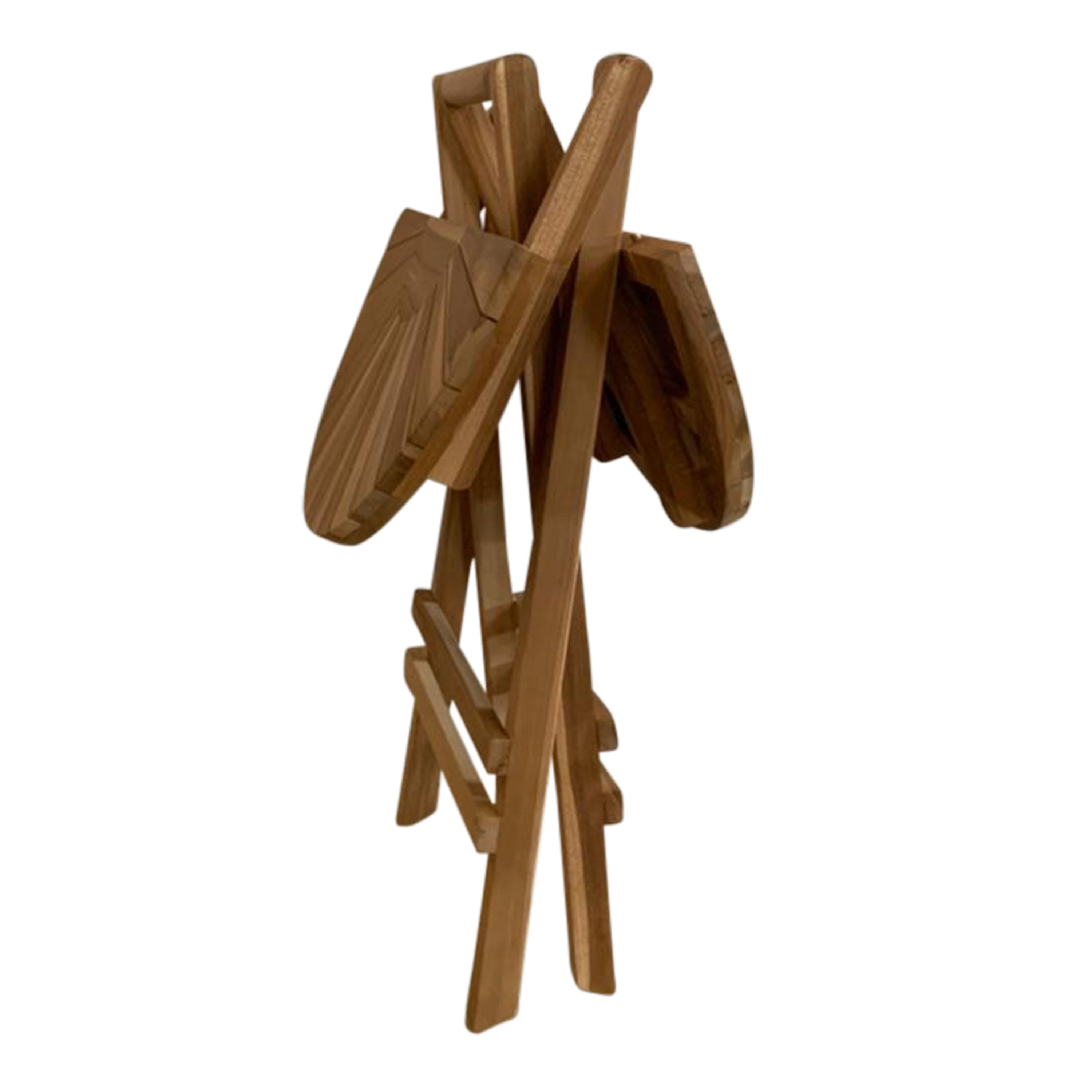 Bijzettafel - AXI Gia - Opvouwbaar - Rond - Teak - Ø 60 cm 6/6