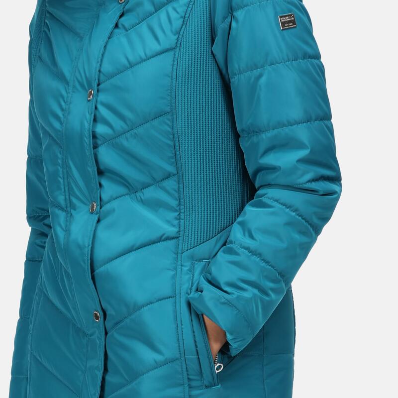 Parthenia Parka de randonnée pour femme - Turquoise