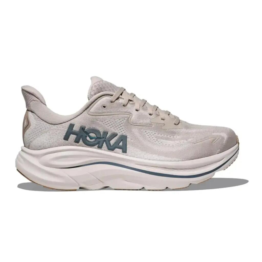 Men's Hoka Clifton 10 Beige Sneakers.