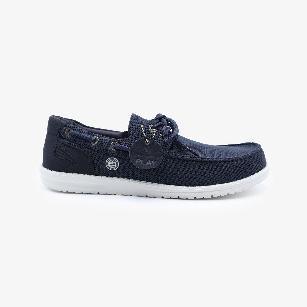 Scarpe da barca Socoa blu navy in maglia elasticizzata 3/6